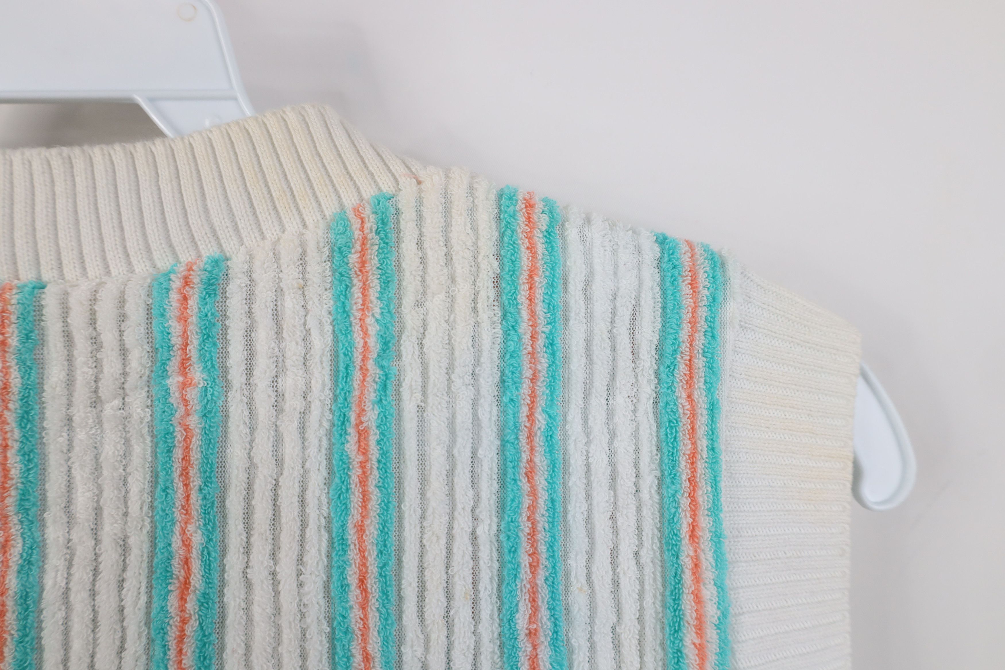 Vintage Vintage 70s Streetwear Striped Terry Cloth Sweater Vest USA Size L / US 10 / IT 46 - 10 Thumbnail