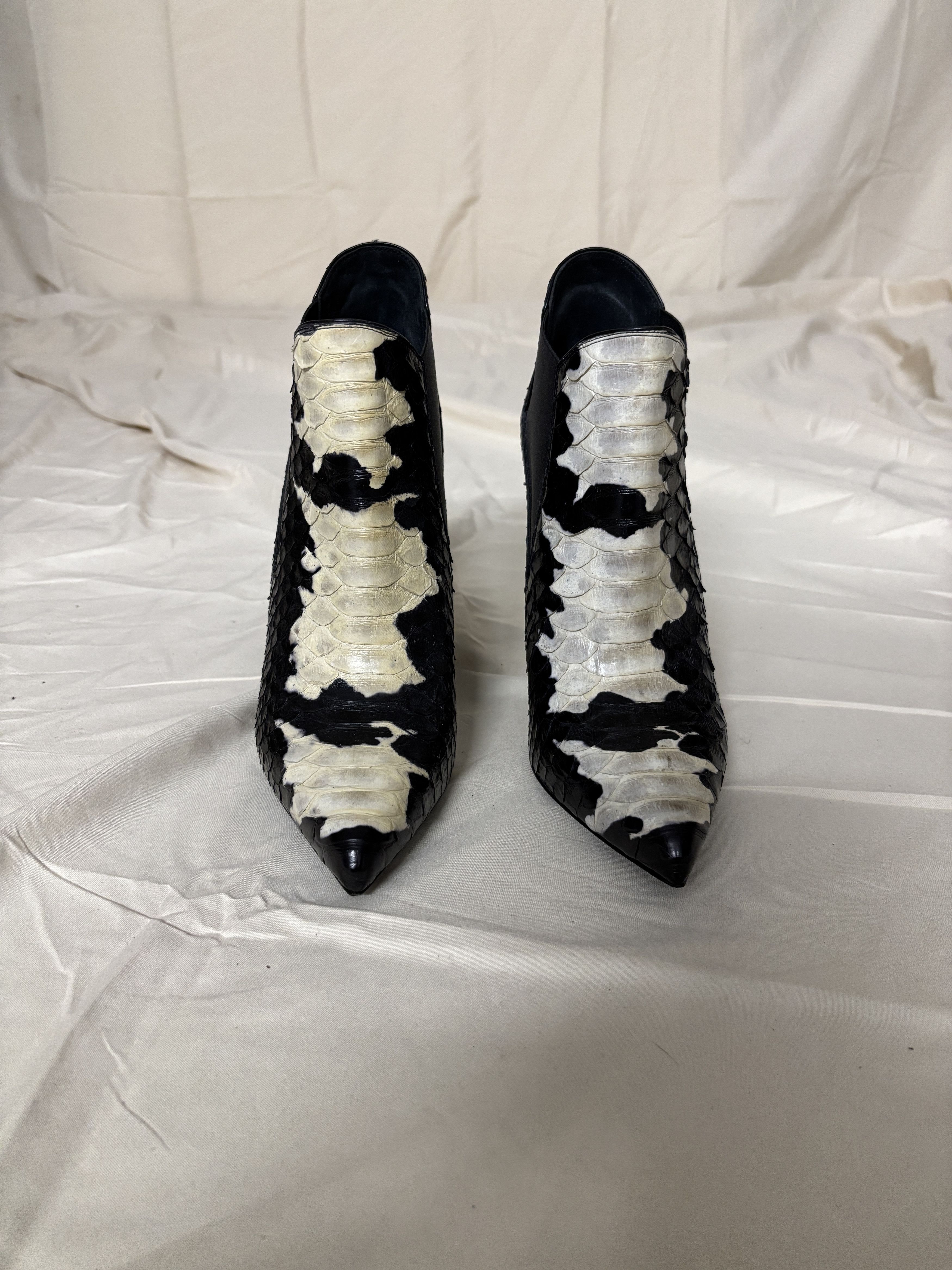 Yves Saint Laurent YSL Snakeskin Boots by Hedi Slimane - NIB, sz 37.5 Size US 7.5 / IT 37.5 - 1 Thumbnail