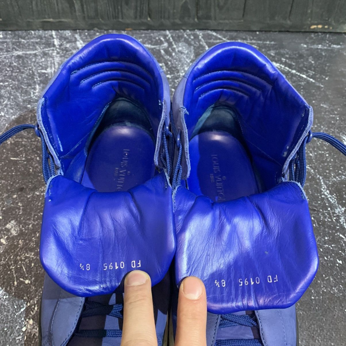 Louis Vuitton Louis Vuitton Blue Nubuck Leather Sneakers Size 8.5 Size US 8.5 / EU 41-42 - 22 Thumbnail