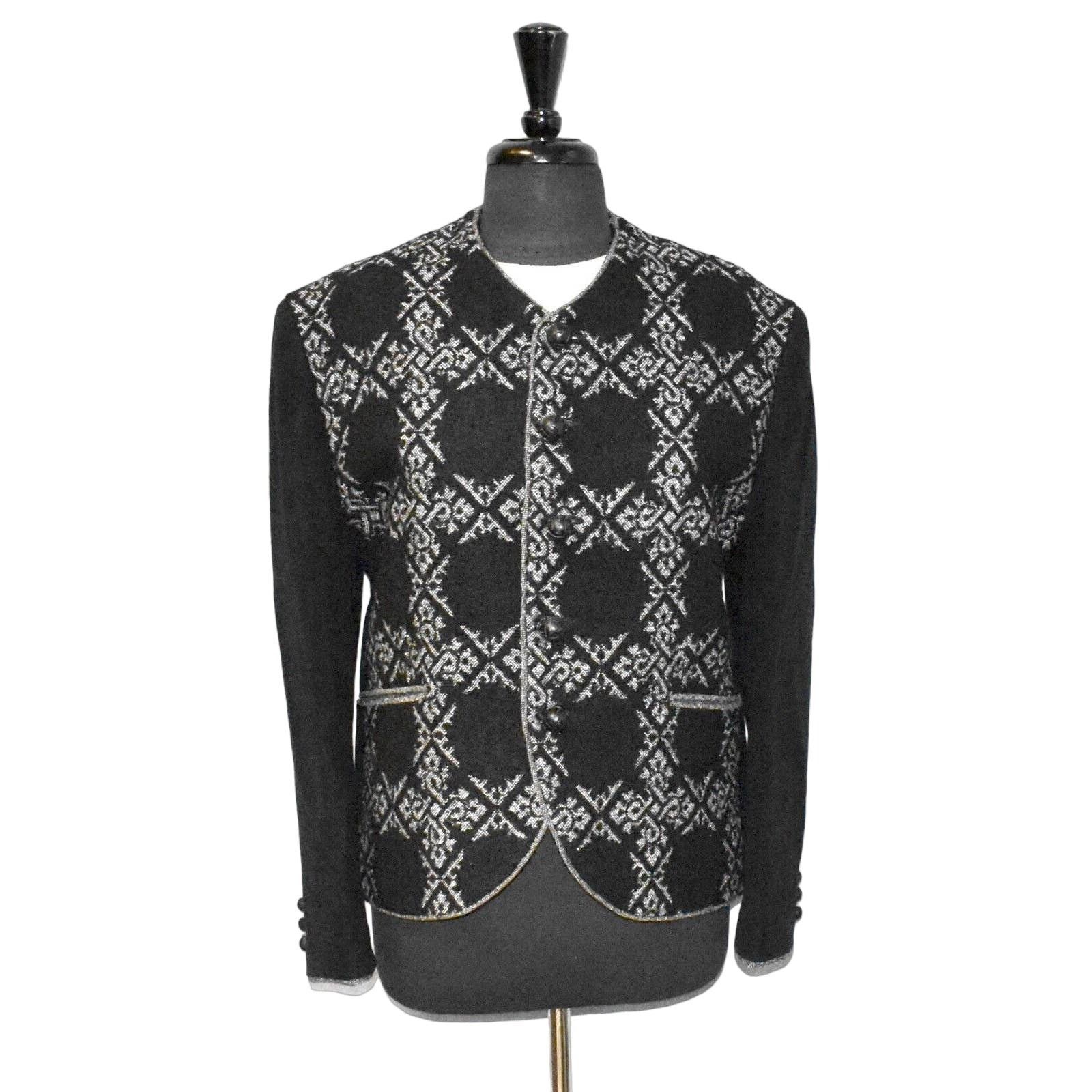 Matsuda MATSUDA Nicole Tokyo Japan Black White Wool Blend Jacket S Size S / US 4 / IT 40 - 1 Thumbnail