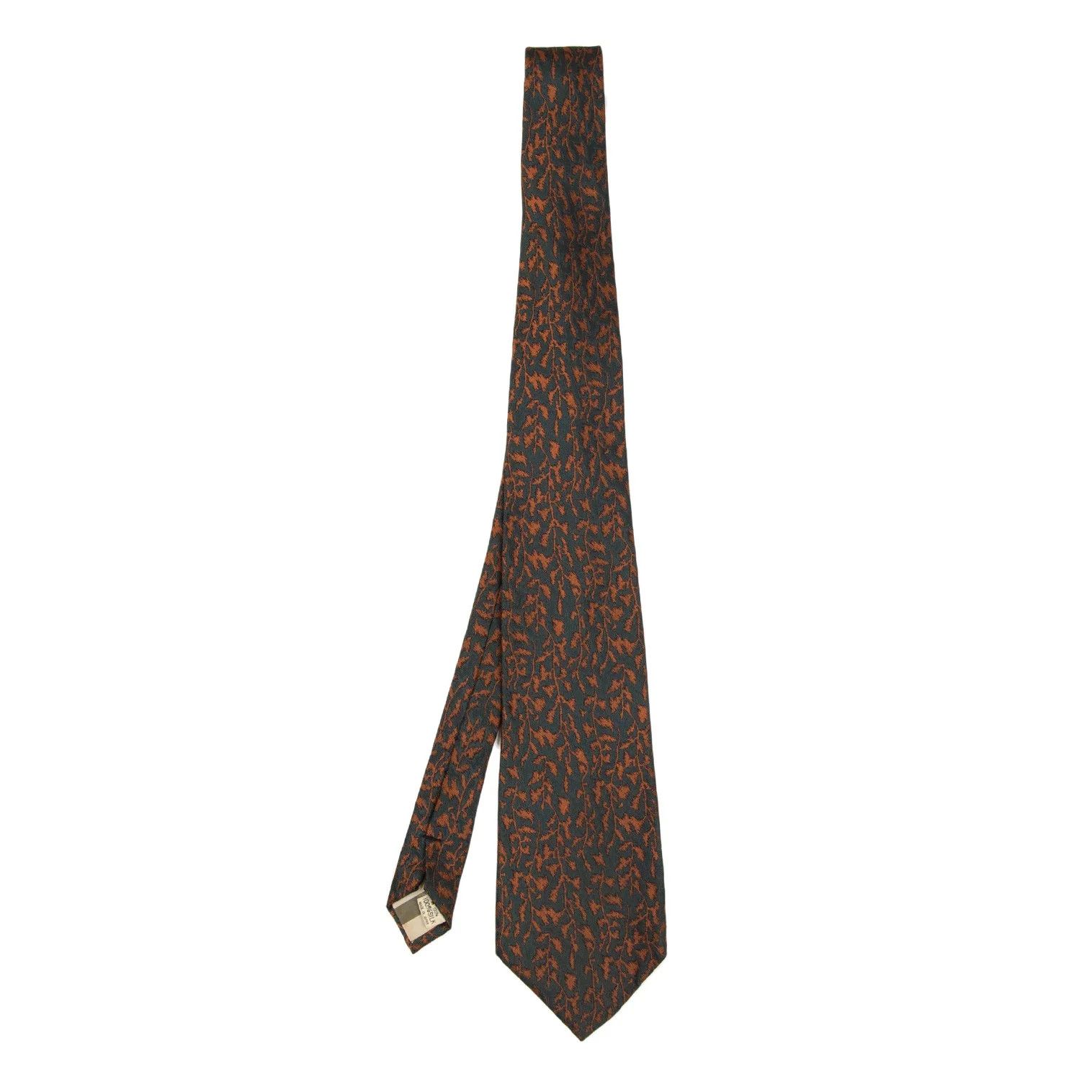 Jean Paul Gaultier Silk Jacquard Tie in Dark Blue and Light Brown Size ONE SIZE - 1 Thumbnail