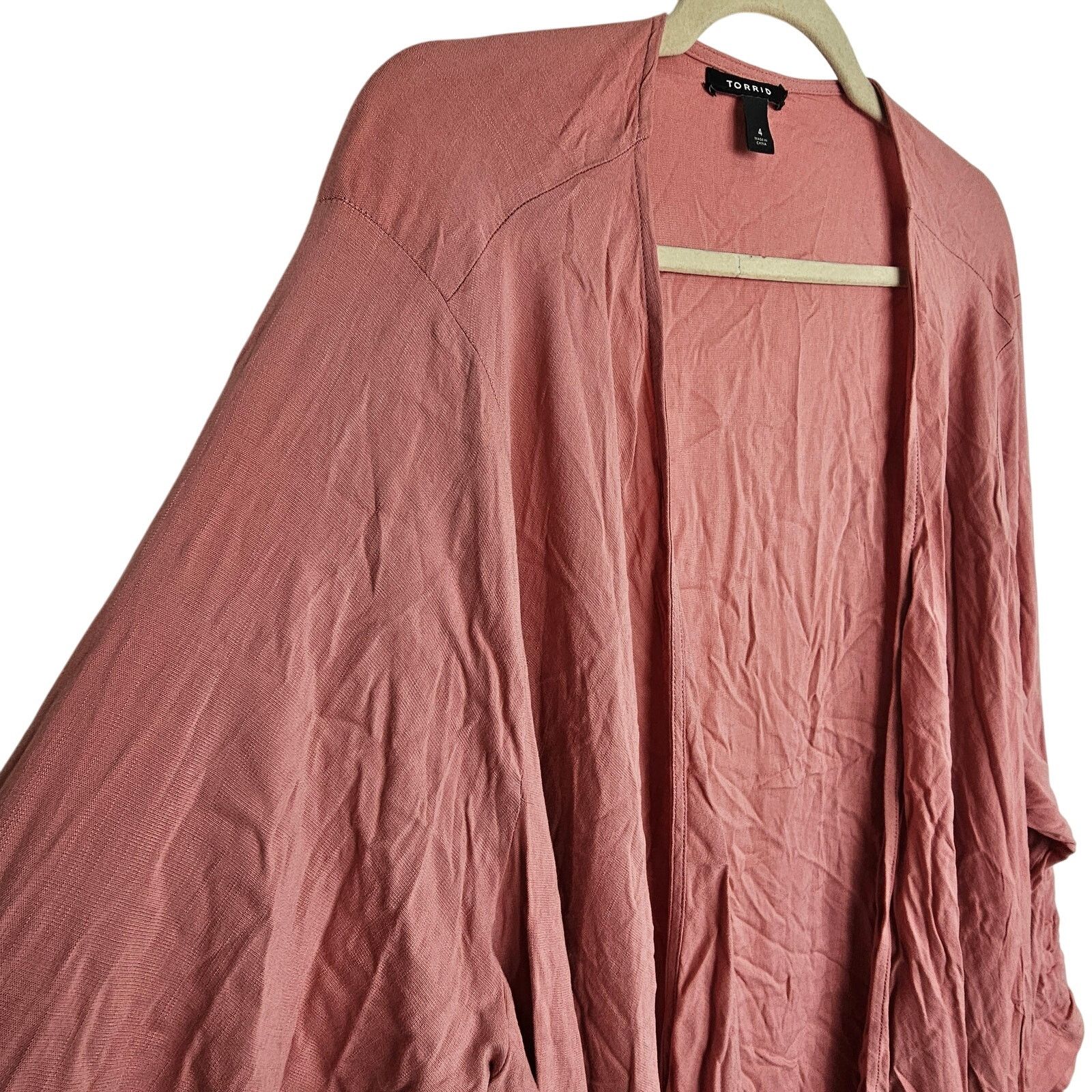 Torrid Torrid Womens Textured Drape Kimono Size 4X Stretch Layering Size 4XL / US 24-26 - 6 Thumbnail