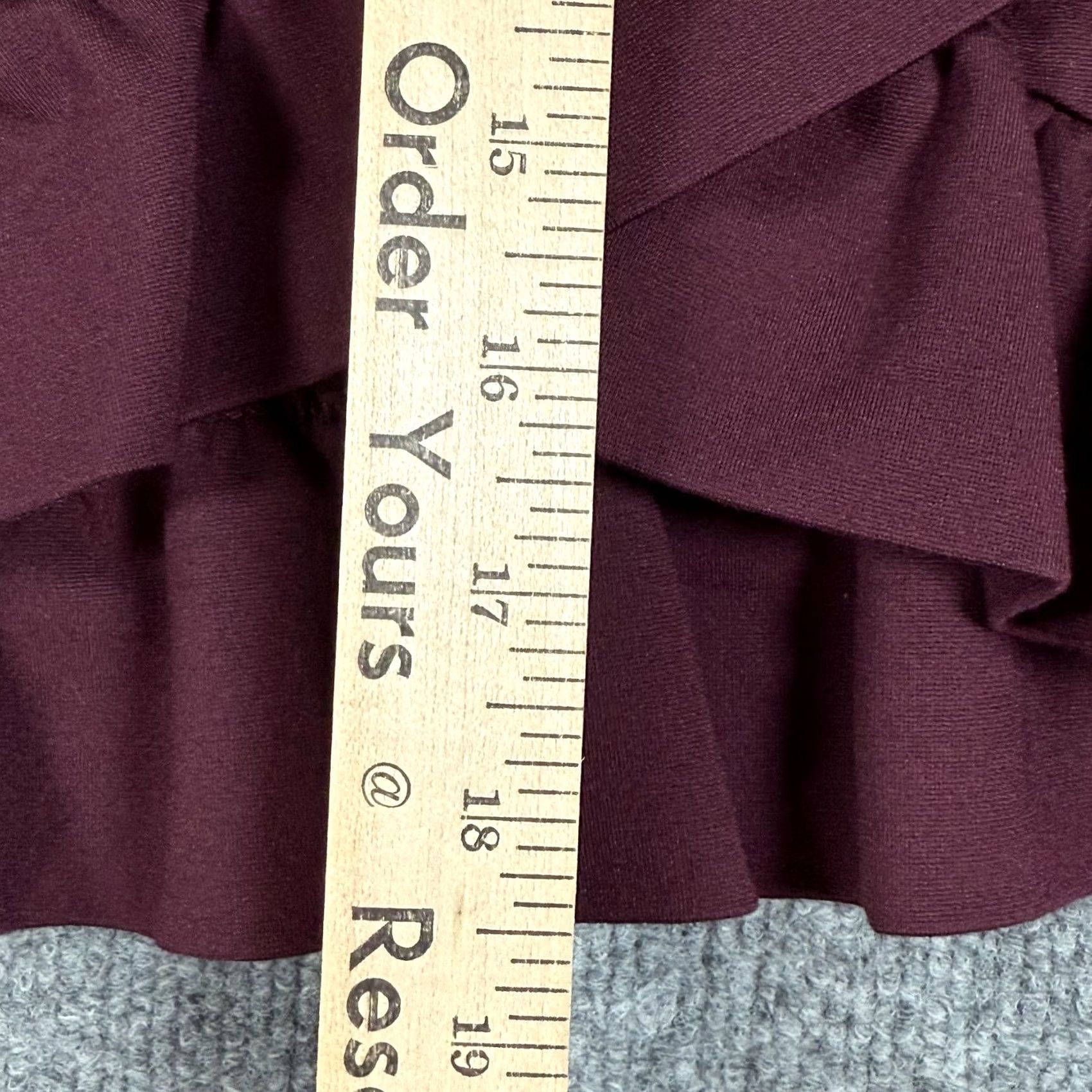 Loft LOFT Skirt Womens XS Petite Ruffle Wrap Pull On Purple Short Petites Size 26" / US 2 / IT 38 - 5 Thumbnail