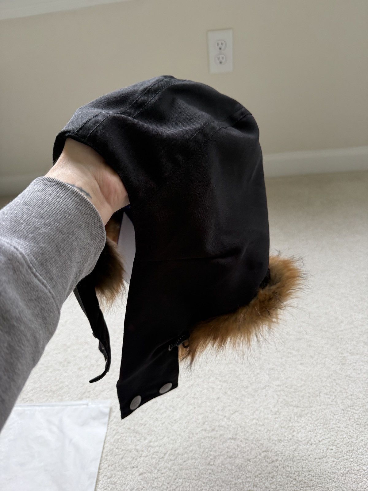 Martine Rose FUR HOOD CAP Size ONE SIZE - 3 Thumbnail