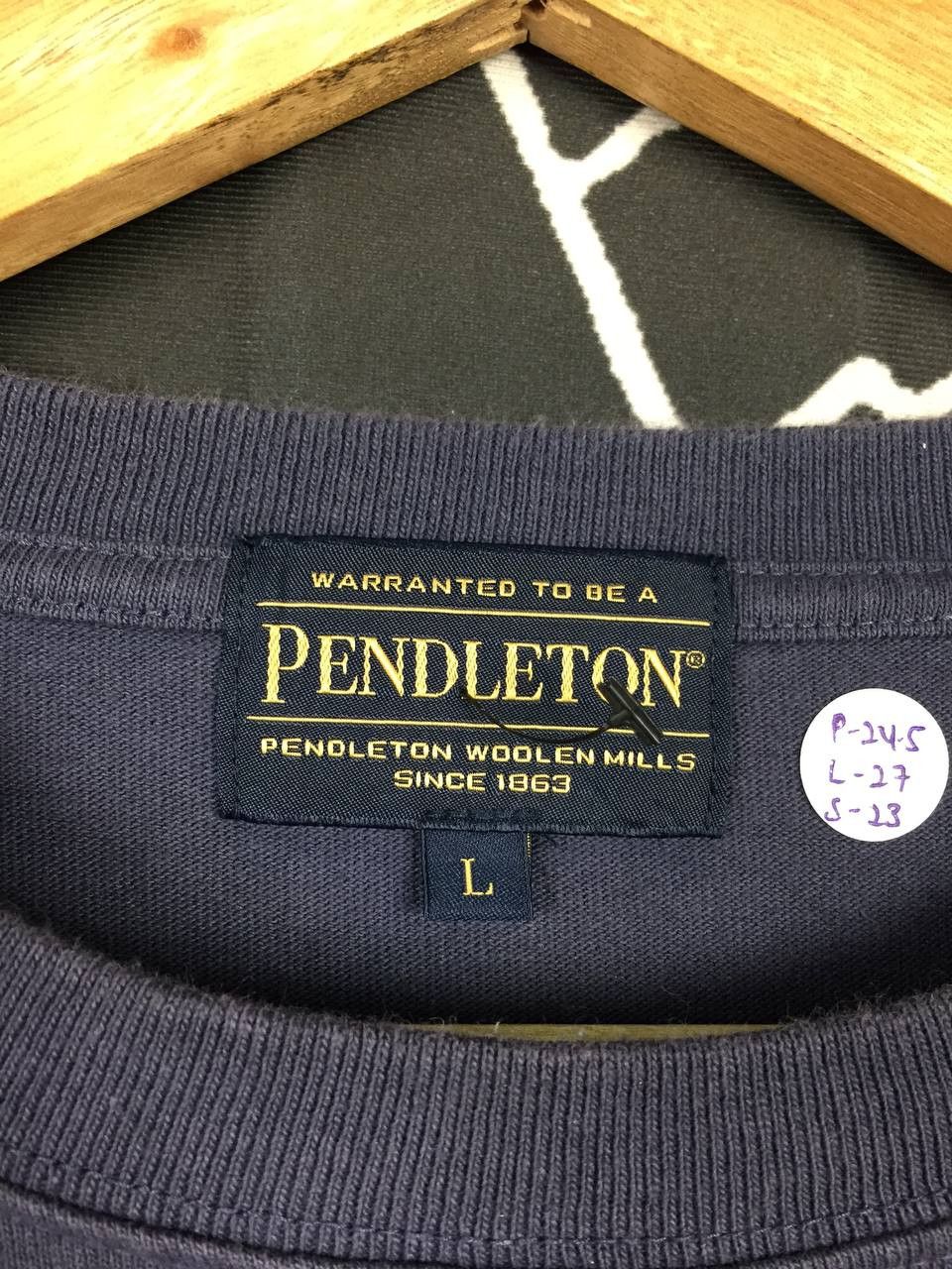 Pendleton × Vintage Vtg Pendleton Woolen Mills Navajo Aztec Style Longsleeve Tee Size US L / EU 52-54 / 3 - 11 Thumbnail