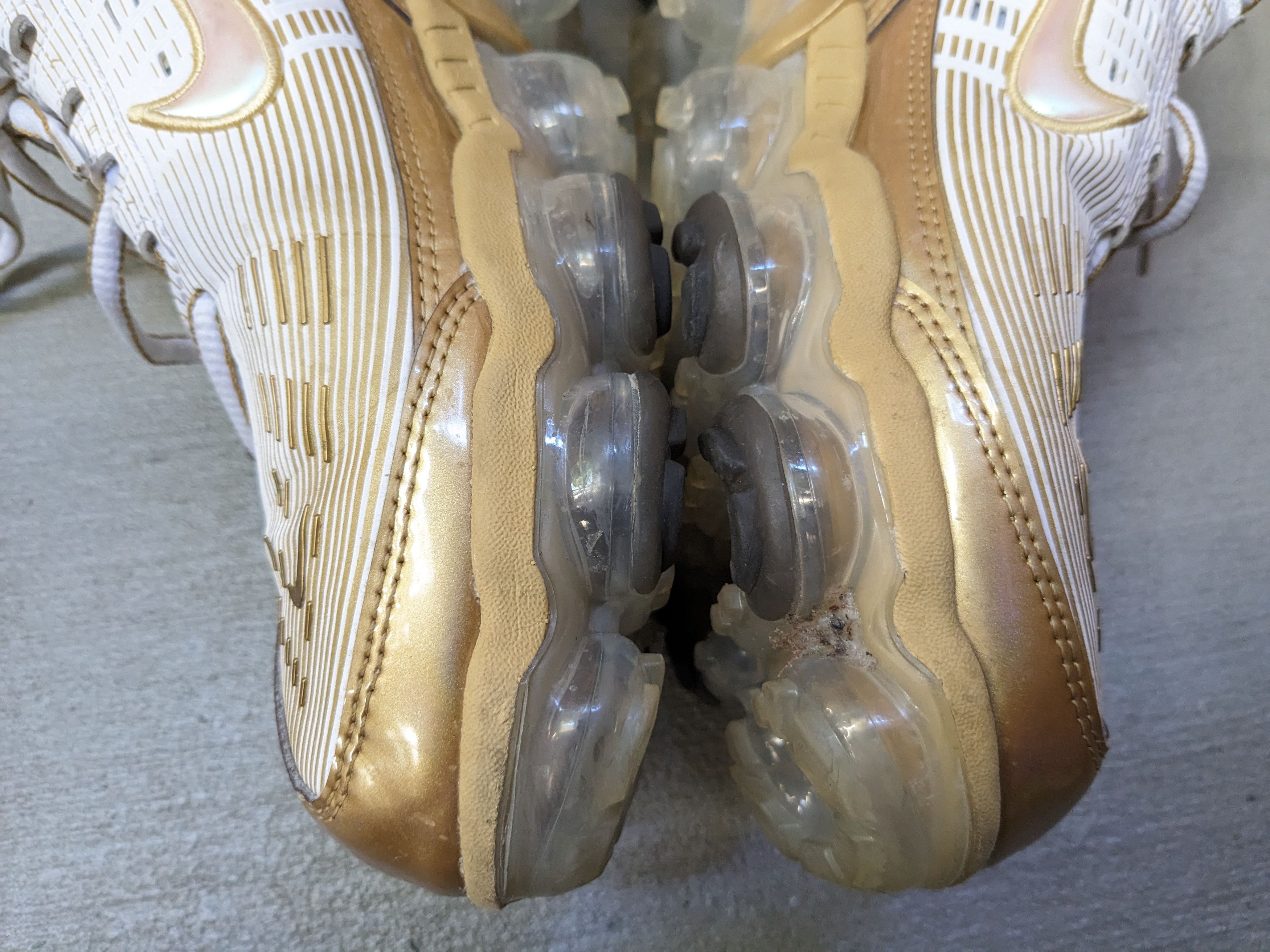 Nike Nike Air VaporMax 360 Gold Size 11 Silver White CK9671-101 Size US 11 / EU 44 - 6 Thumbnail
