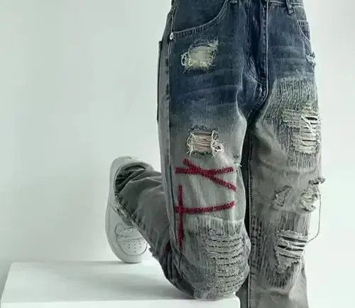 High Waist Loose Wide Leg Pants Jeans