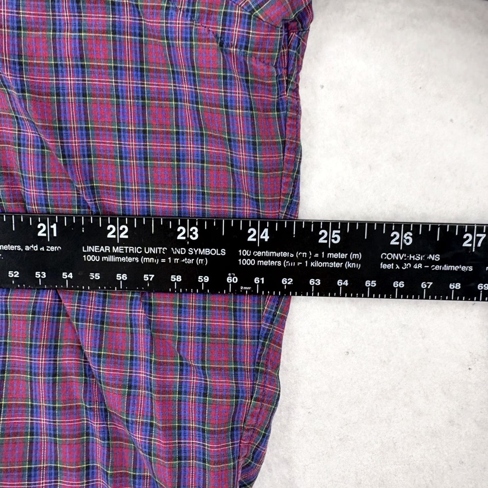 Ralph Lauren VINTAGE Ralph Lauren Shirt Mens 15.5 34/35 Purple Check Long Sleeve Yarmouth 90s Size US L / EU 52-54 / 3 - 7 Thumbnail