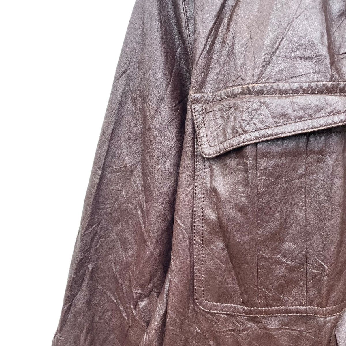 Issey Miyake × Japanese Brand 💥Vintage Japanese Brand Intermezzo Durban Leather Jacket Size US M / EU 48-50 / 2 - 4 Thumbnail
