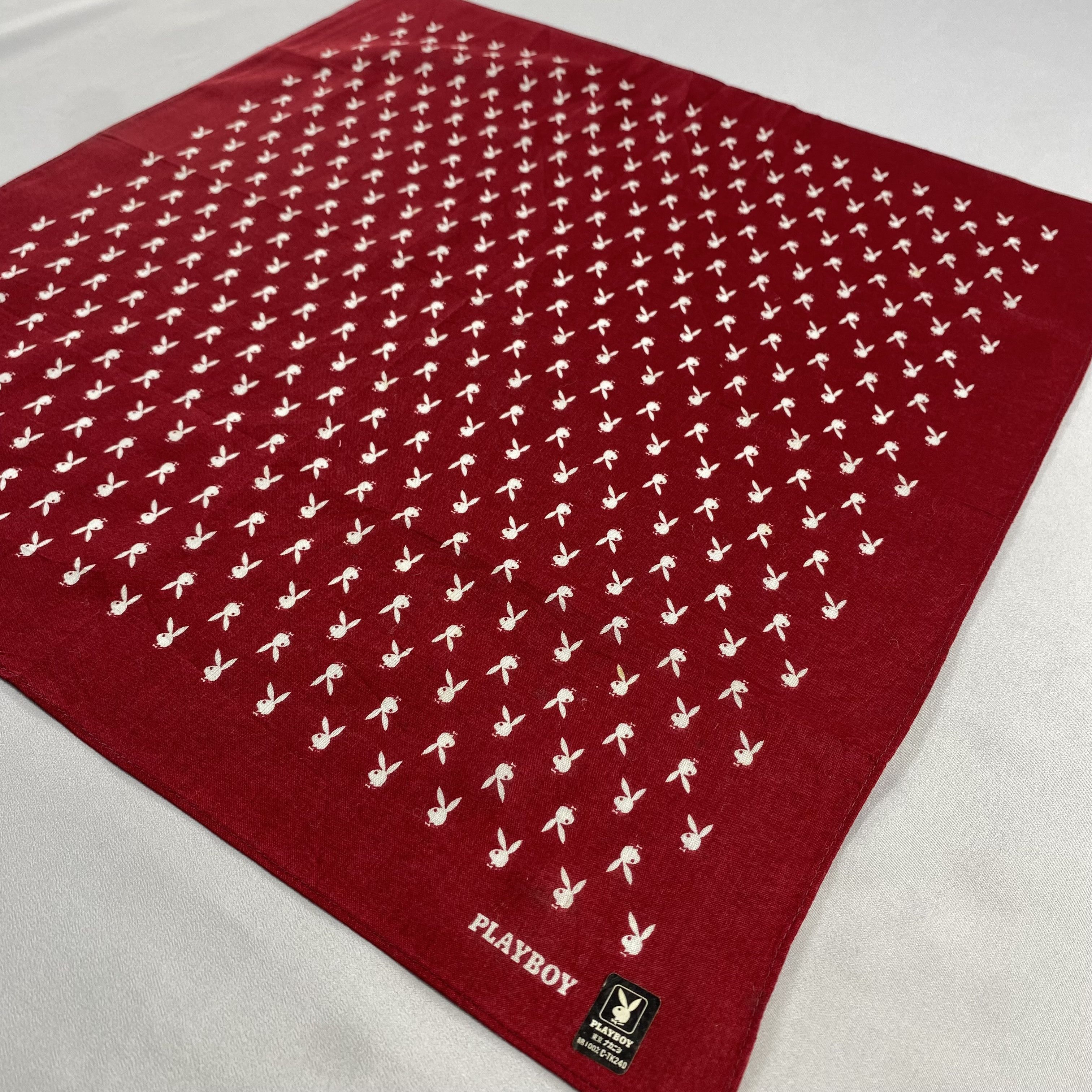 Playboy × Vintage NWT Playboy Bandana/ Handkerchief / Neckerchief-P1716 Size ONE SIZE - 2 Thumbnail
