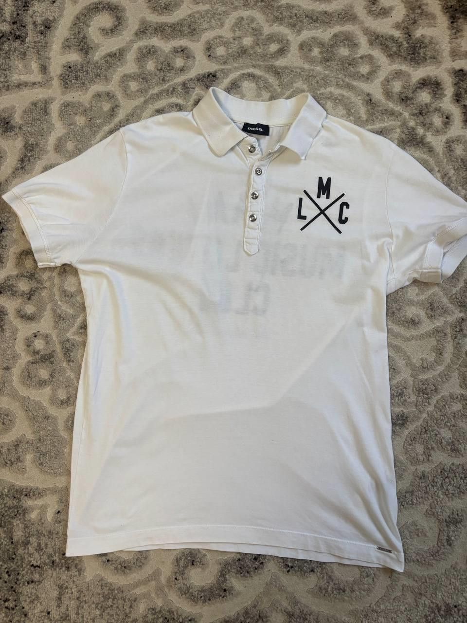 Diesel Diesel “Miami Music Lovers Club” Polo Shirt – White – Size M Size US M / EU 48-50 / 2 - 14 Thumbnail