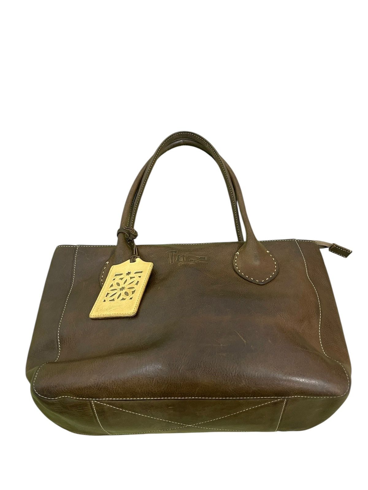 Genuine Leather Full Leather Genten Japan Tote Shoulder Bag 1🟩9 Size ONE SIZE - 7 Thumbnail