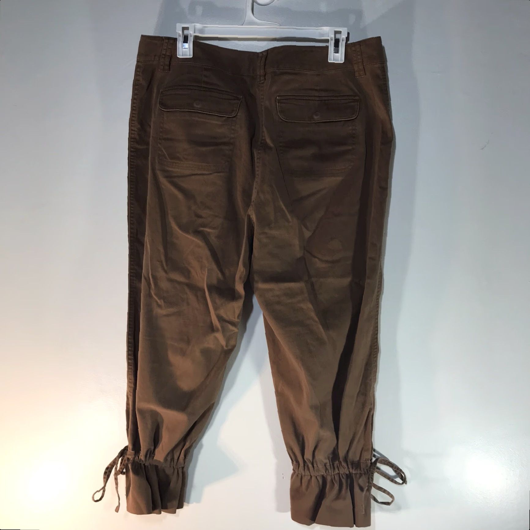 Vintage Chico's Women's Cropped High Rise Pants Size XL Brown Tapered Casual Summer Workwear Size 40" / US 18 - 3 Thumbnail
