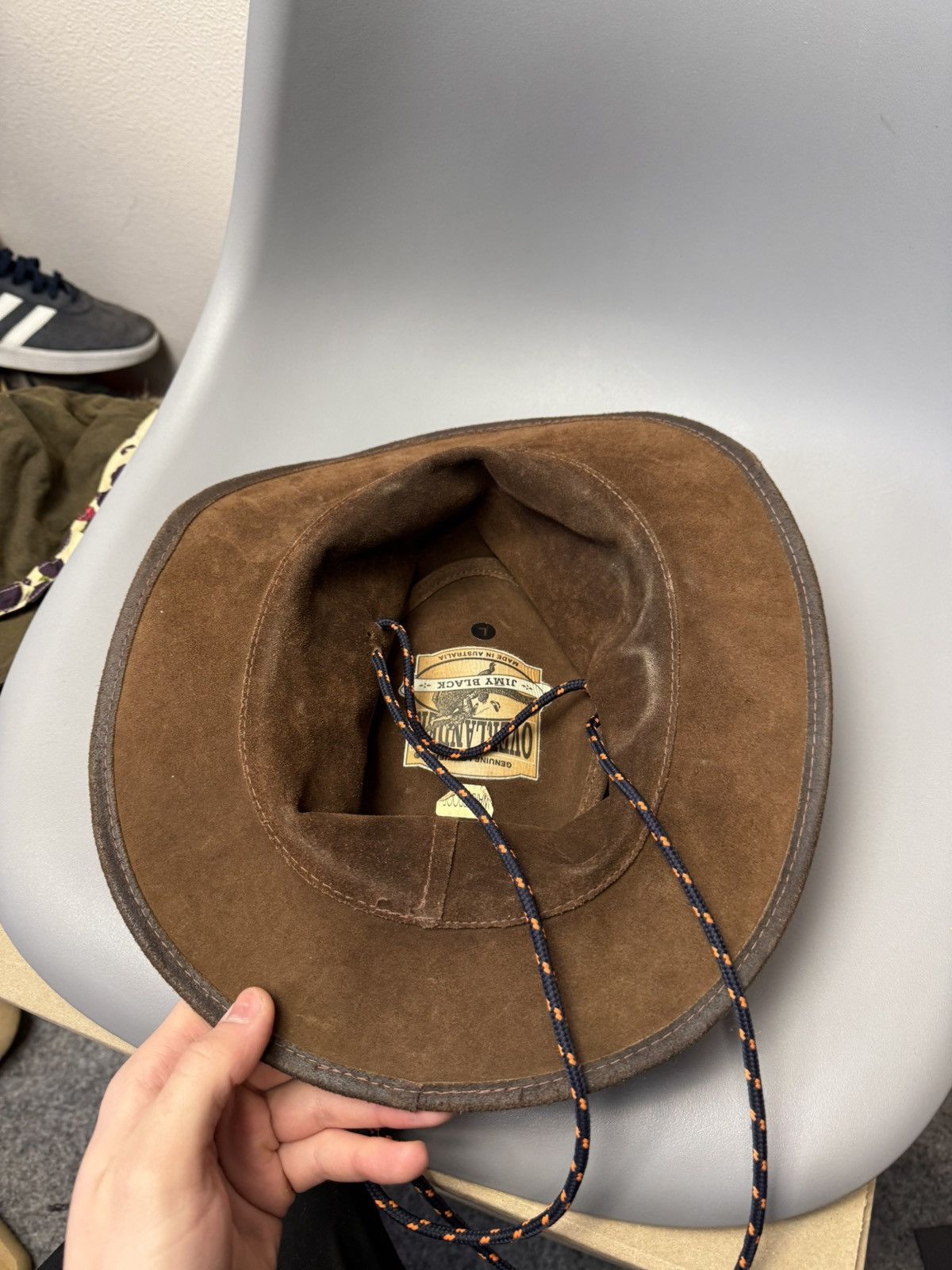 Leather American Cowboy Hat Australian Western Aussie Brown Leather Size ONE SIZE - 11 Thumbnail