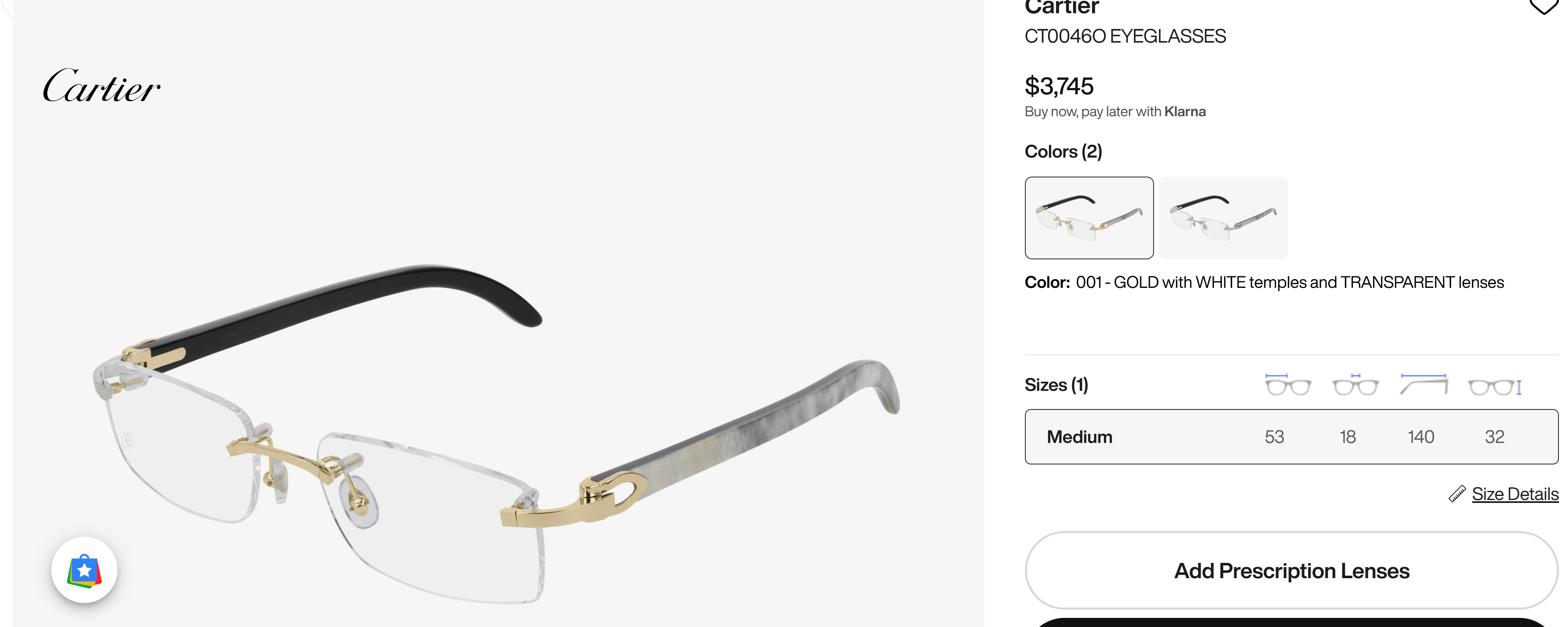 Cartier Authentic Cartier Black Buffalo Horn Glasses CT00460 Size ONE SIZE - 15 Thumbnail