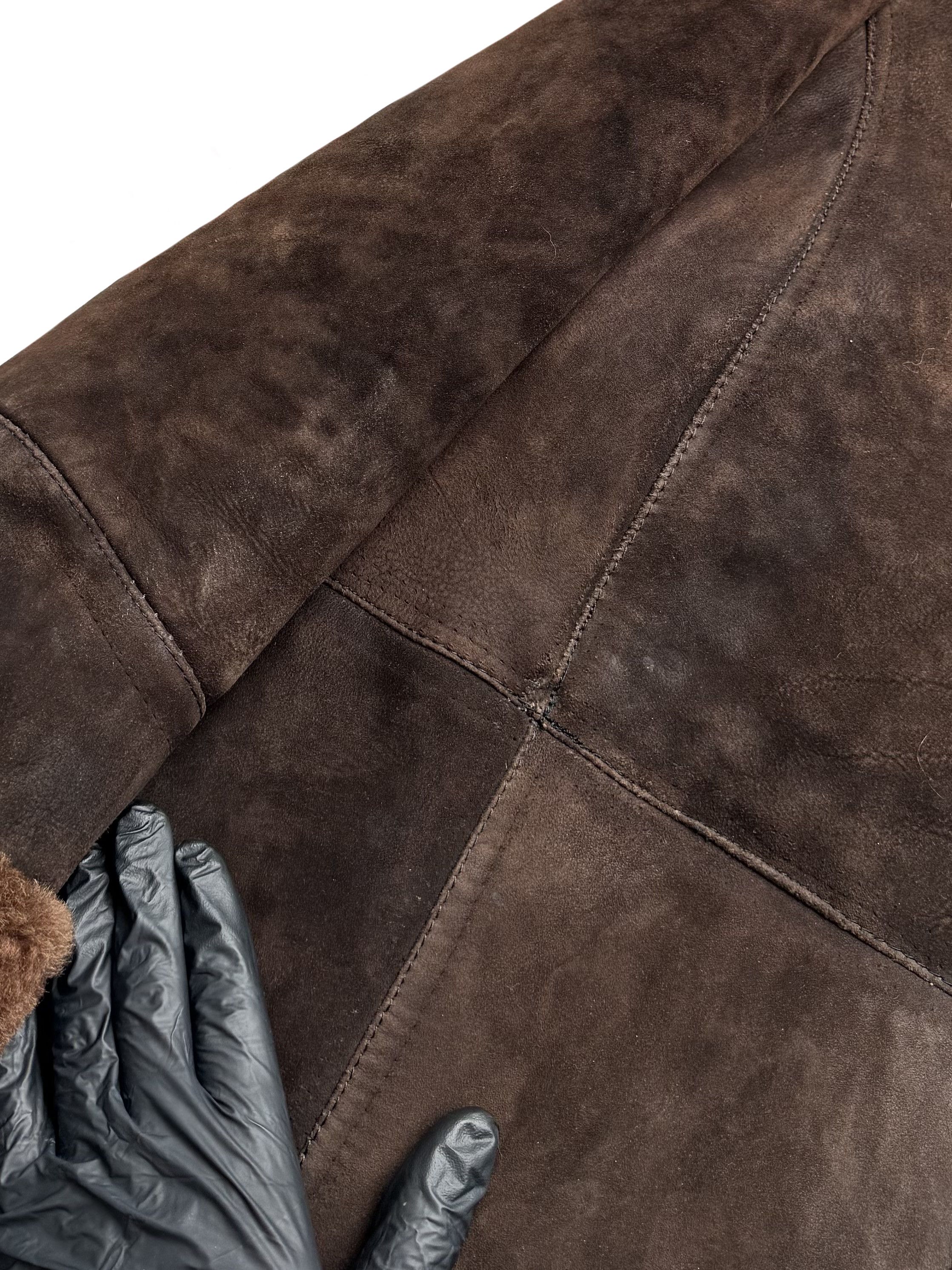 Vintage Vintage Heavy 80's Real Sheepskin Thrashed Coat Size XL / US 12-14 / IT 48-50 - 4 Thumbnail