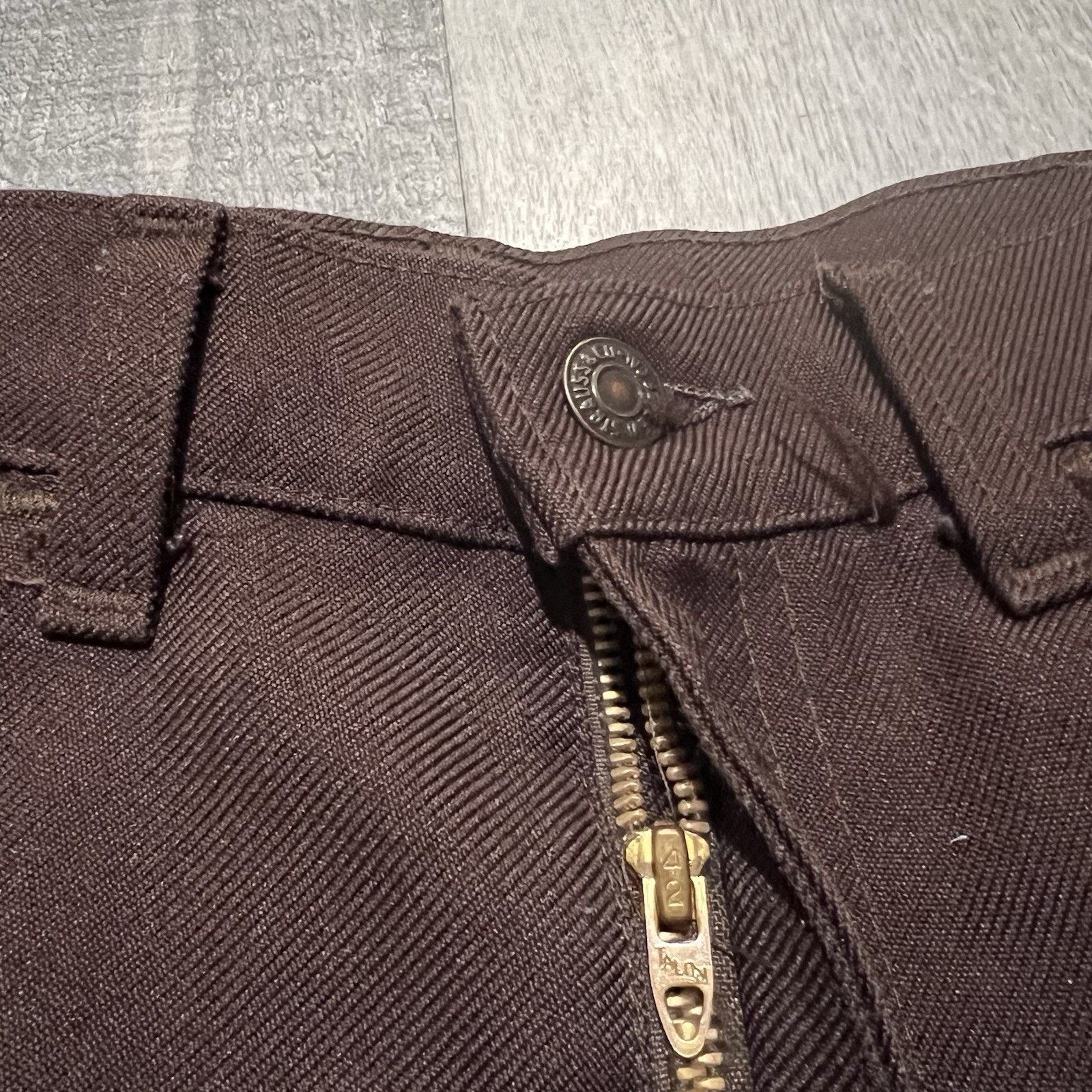 Levi's VTG Levis 517 Brown Sta Prest Boot Cut Pants 60s/70s Dacron Size US 31 - 6 Thumbnail