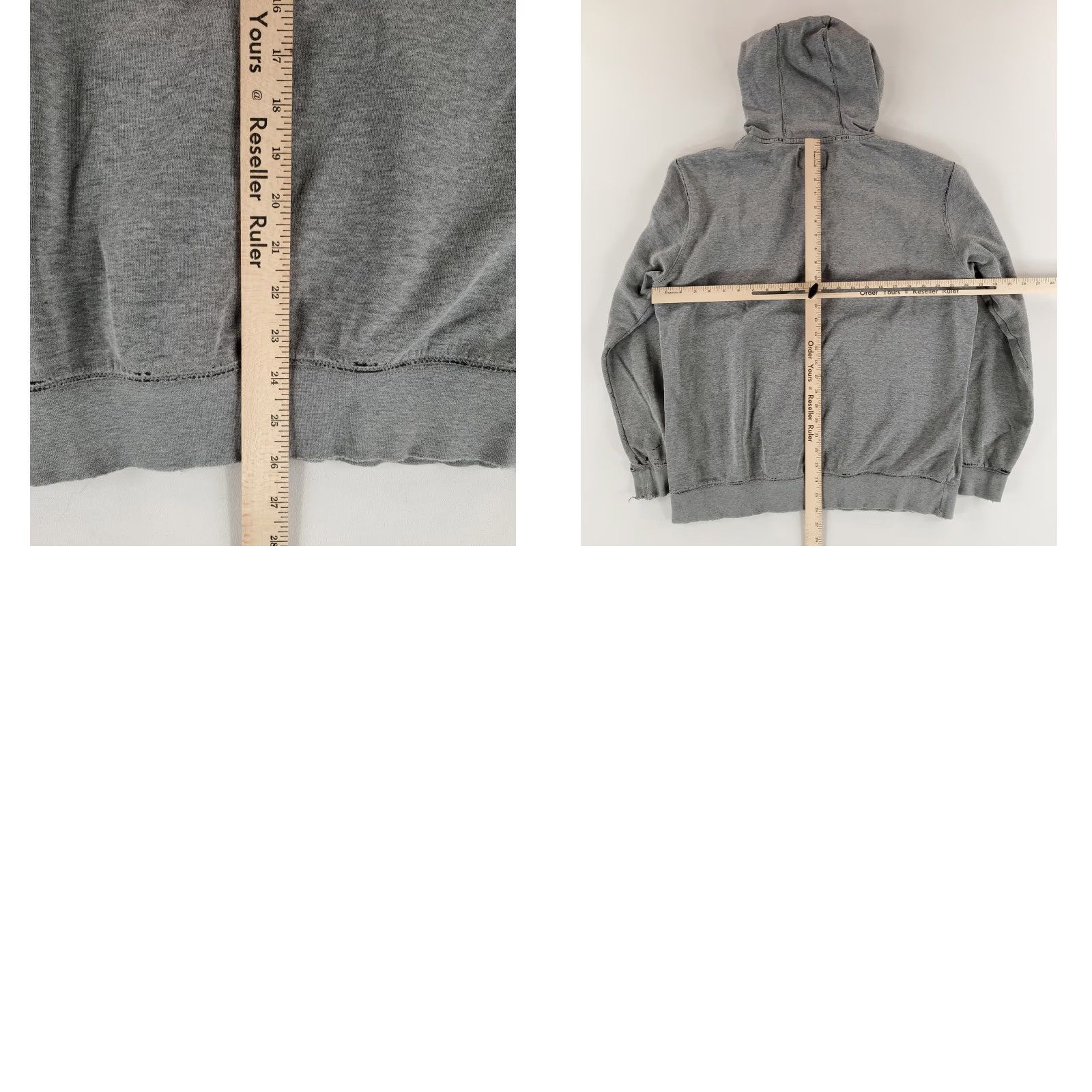 Fox Racing Fox Racing Hoodie Sweatshirt Gray Distressed Kangaroo Pouch Drawstring Mens L Size US L / EU 52-54 / 3 - 8 Thumbnail