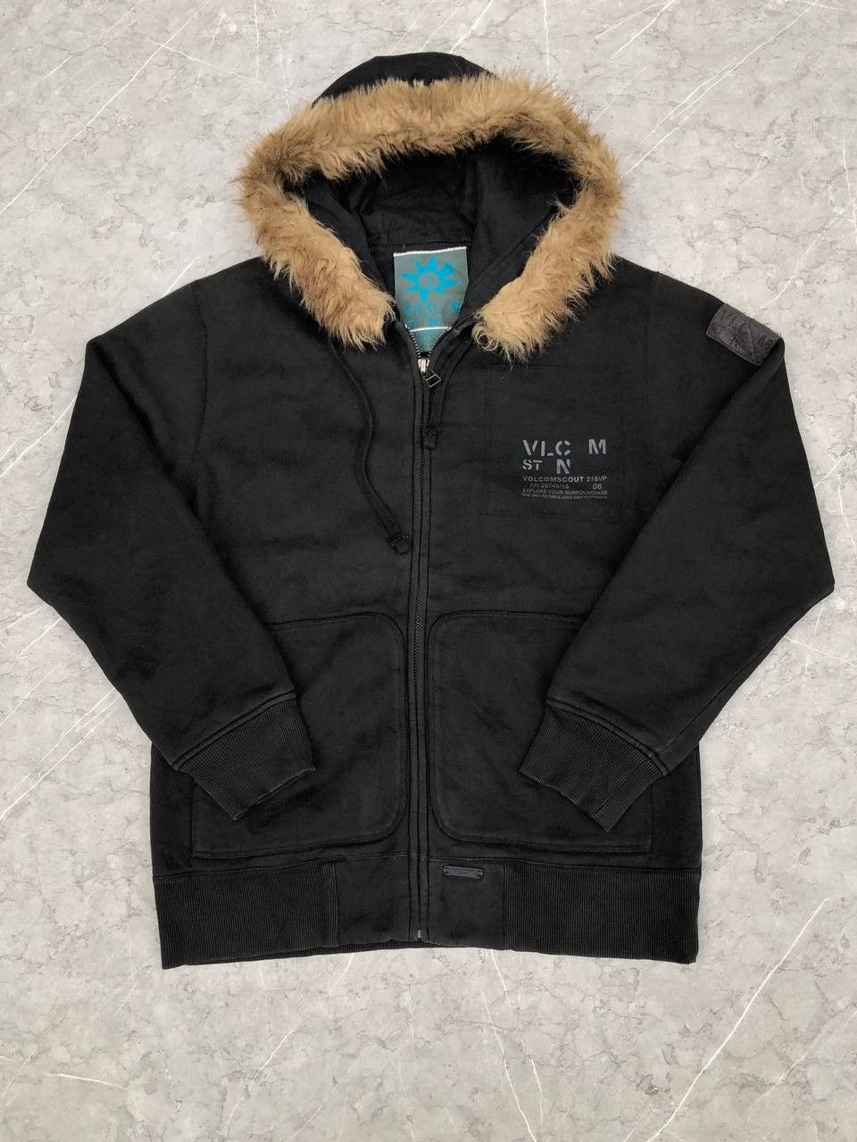 Volcom Vintage Volcom Fur Zip Hoodie Size US S / EU 44-46 / 1 - 1 Thumbnail