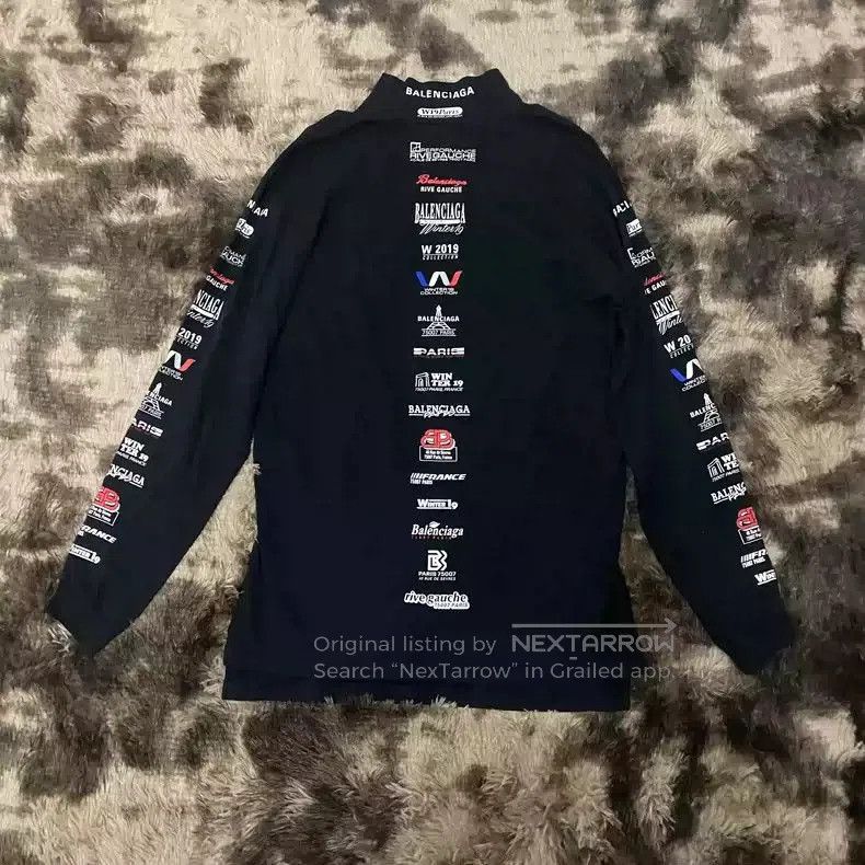 Balenciaga Balenciaga racing suit full of printed string logo high nec Size US M / EU 48-50 / 2 - 1 Thumbnail