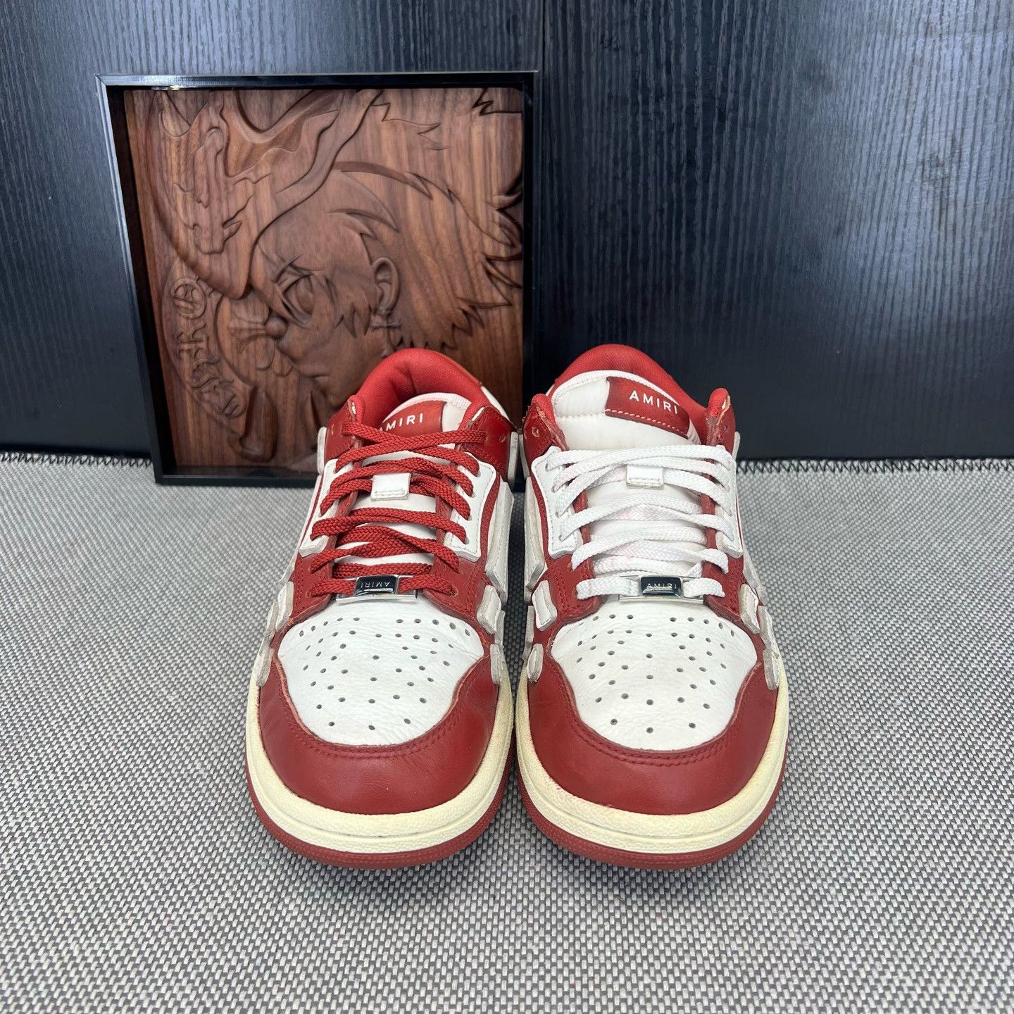 Amiri Amiri Bone Runner Sneakers White Red Size 41 Used Size US 7.5 / EU 40-41 - 2 Thumbnail