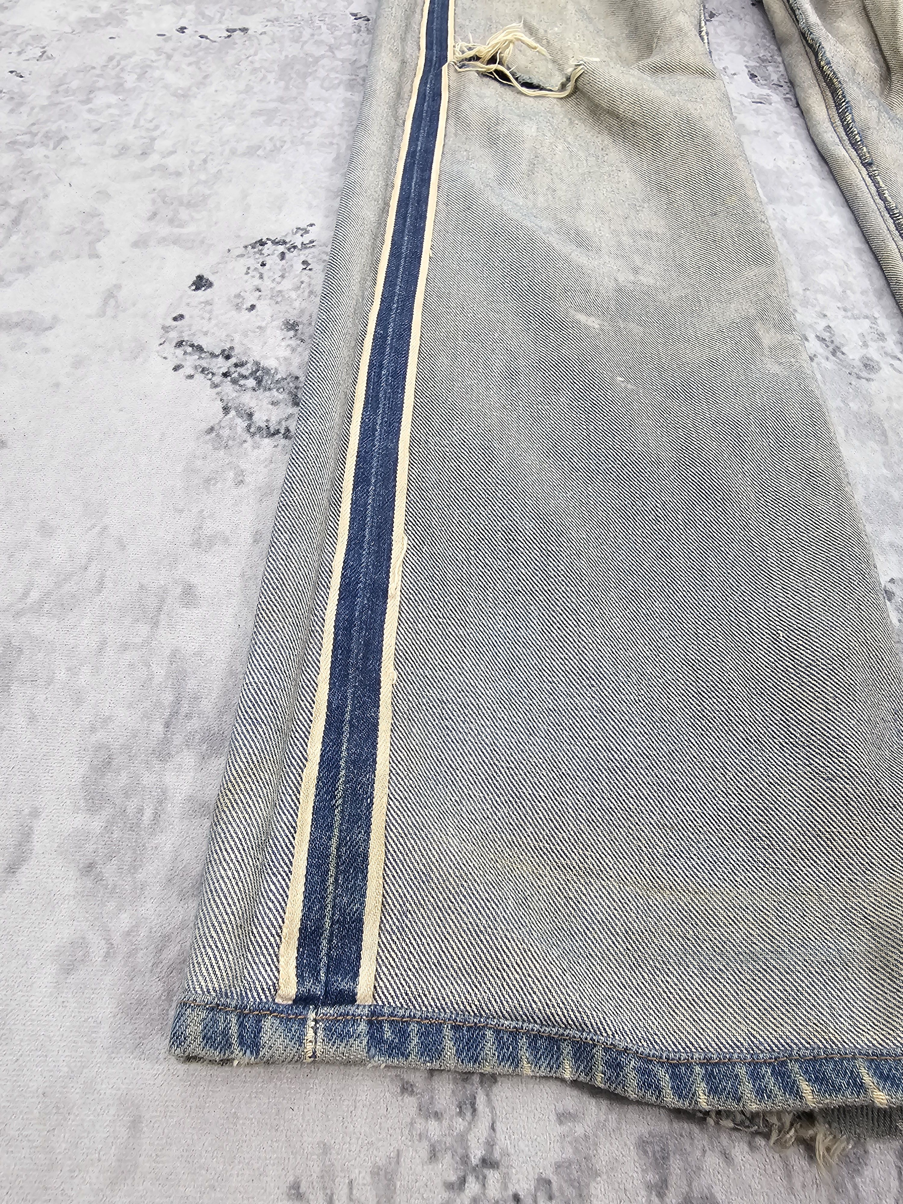 Levi's Vtg LEVIS 551 Z Ripped Selvedge Redline Big E Jeans L0452 Size US 30 / EU 46 - 15 Thumbnail
