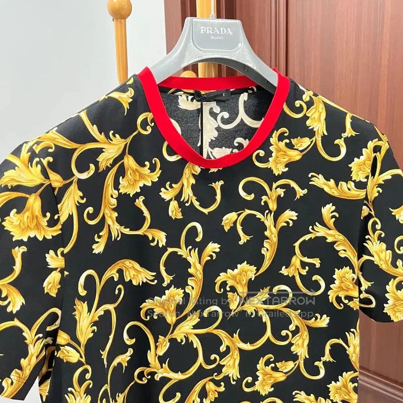 Versace Versace Multicolor Cotton T-Shirt for Men . Size US L / EU 52-54 / 3 - 2 Thumbnail