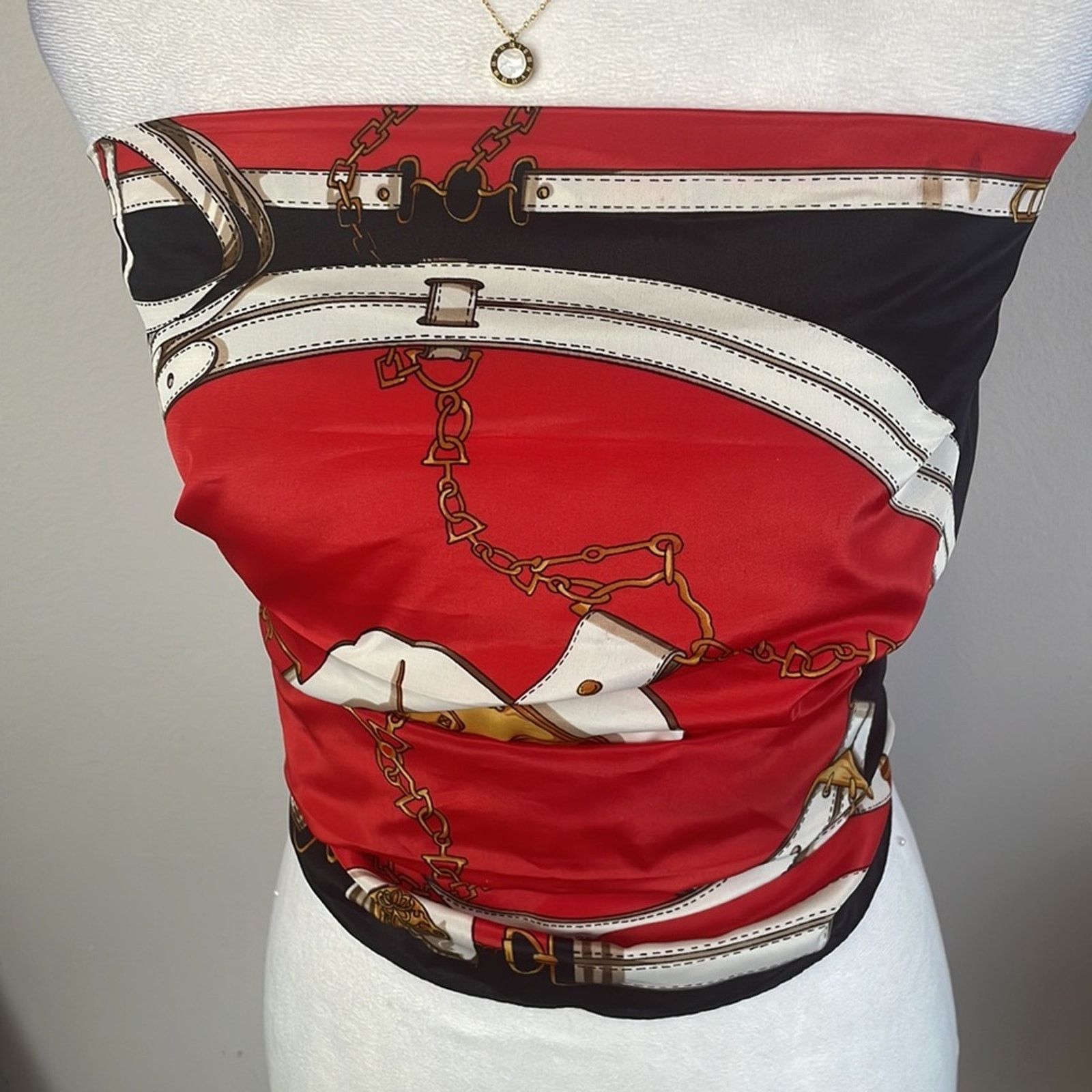 Other Vintage Anthony Sicari Equestrian Scarf Matching Skirt Set Size 32" / US 10 / IT 46 - 5 Thumbnail