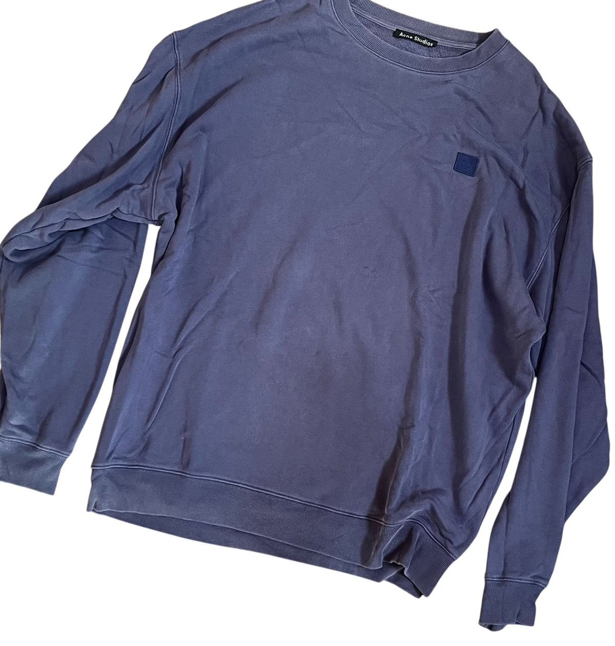 Acne Studios Acne studios face oversized washed blue sweatshirt Size US XL / EU 56 / 4 - 2 Thumbnail