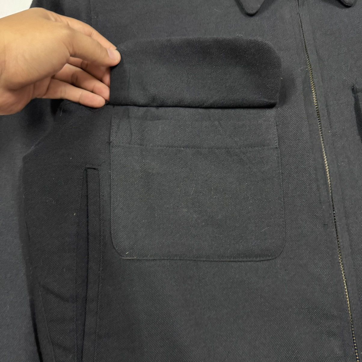 Garment Reproduction of Workers Vtg🔥80’s Gabardine Wool Worker Patch Pocket Boxy Jacket Size US L / EU 52-54 / 3 - 13 Thumbnail