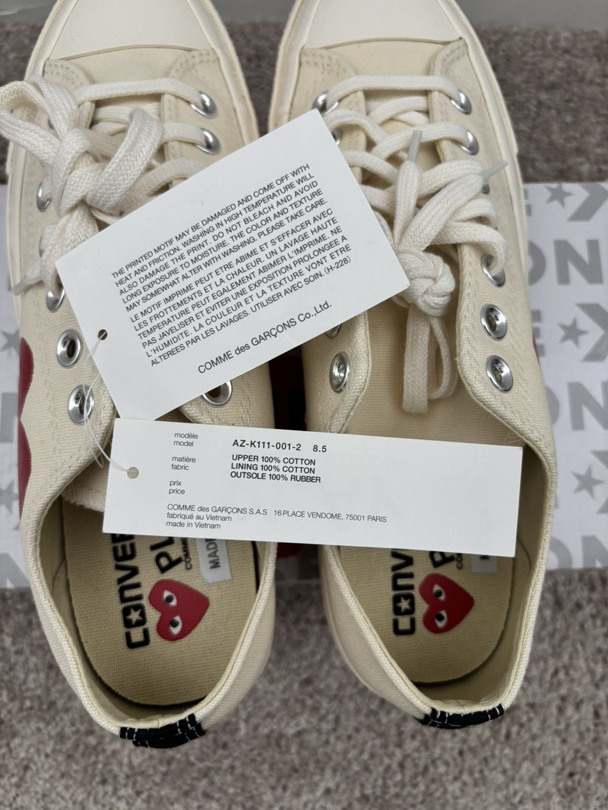 Comme des Garcons PLAY × Converse Comme Des Garcons Play x Converse Chuck Taylor Size US 8.5 / EU 41-42 - 8 Thumbnail