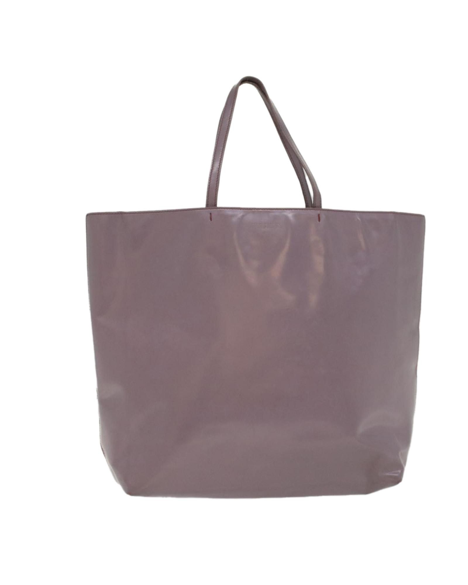 image of Prada Patent Leather Tote Bag in Purple, Women's