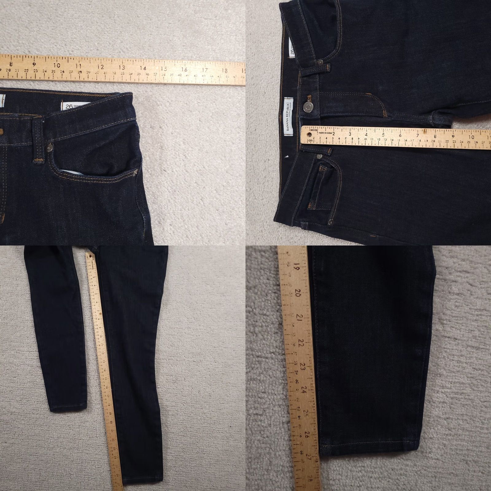 Banana Republic Banana Republic Jeans Womens 26 Skinny Ankle Stretch Dark Wash Denim Blue Slim Pockets Size 26" / US 2 / IT 38 - 8 Thumbnail