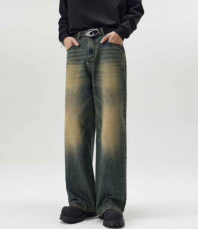 Vintage Men's washed distressed oversize flared jeans Size US 34 / EU 50 - 1 Thumbnail