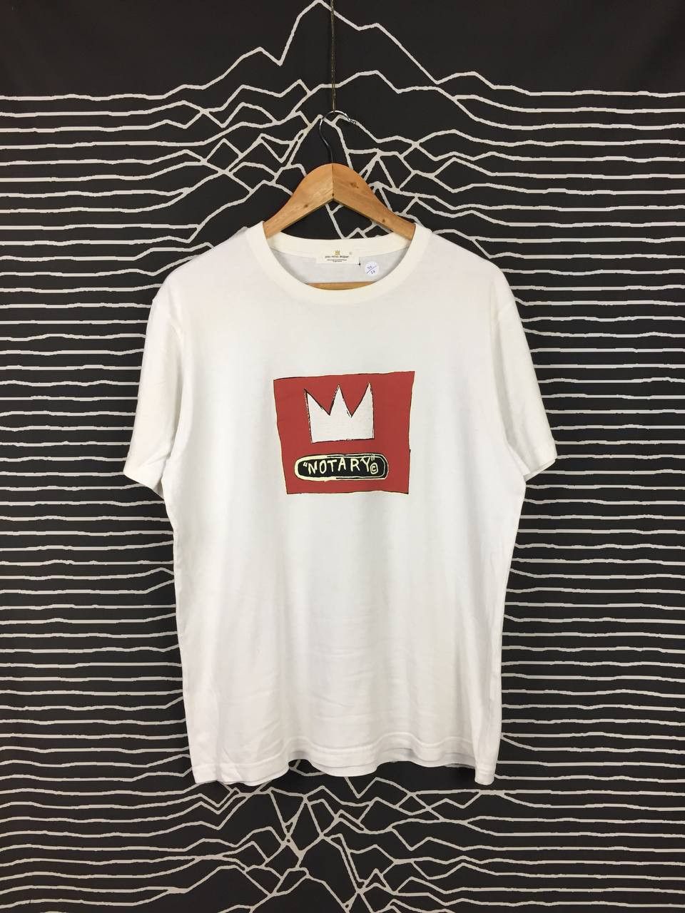 Jean-Michel Basquiat × Uniqlo × Vintage Vtg Jean Michel Basquiat Notary Crown Pop Art Tee Size US L / EU 52-54 / 3 - 1 Thumbnail