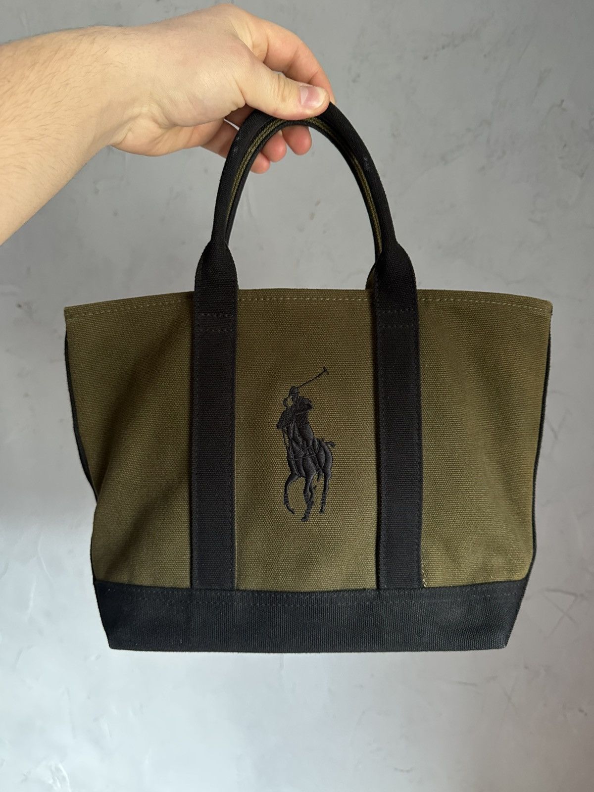 Polo Ralph Lauren × Ralph Lauren × Vintage Ralph Lauren Big logo canvas tote bag Size ONE SIZE - 2 Thumbnail