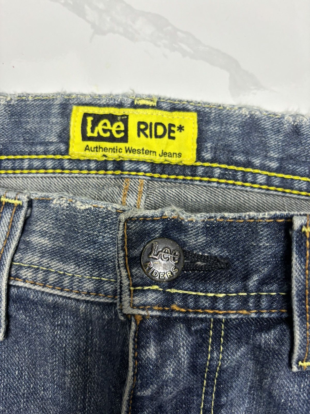 If Six Was Nine Flare Jeans Lee Rider Bootcut Denim Jeans Size 32" / US 10 / IT 46 - 7 Thumbnail