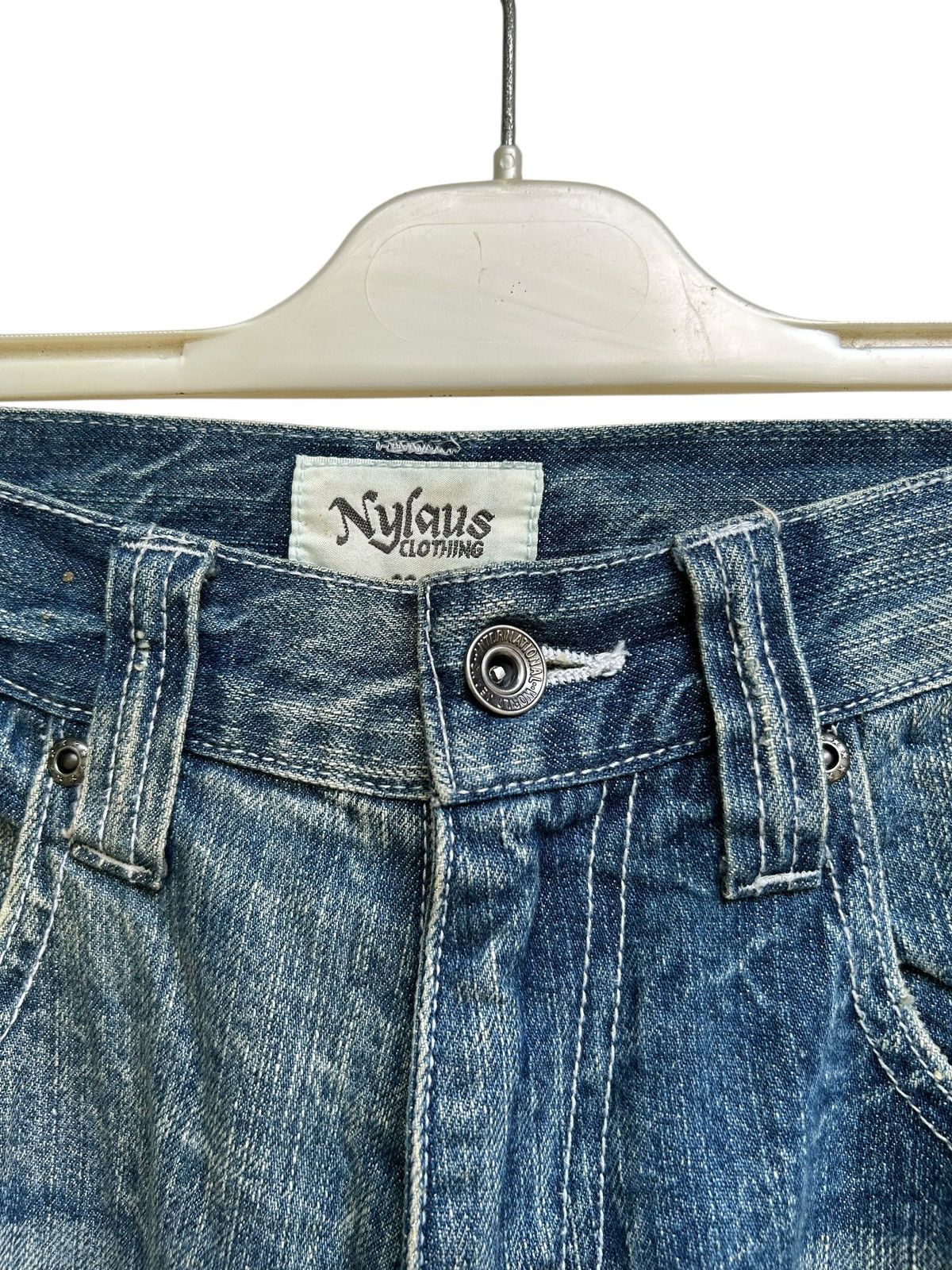 Japanese Brand × Kapital × Vintage Flare Nylaus Japanese Punk Style Distressed Denim Jeans Size US 30 / EU 46 - 8 Thumbnail
