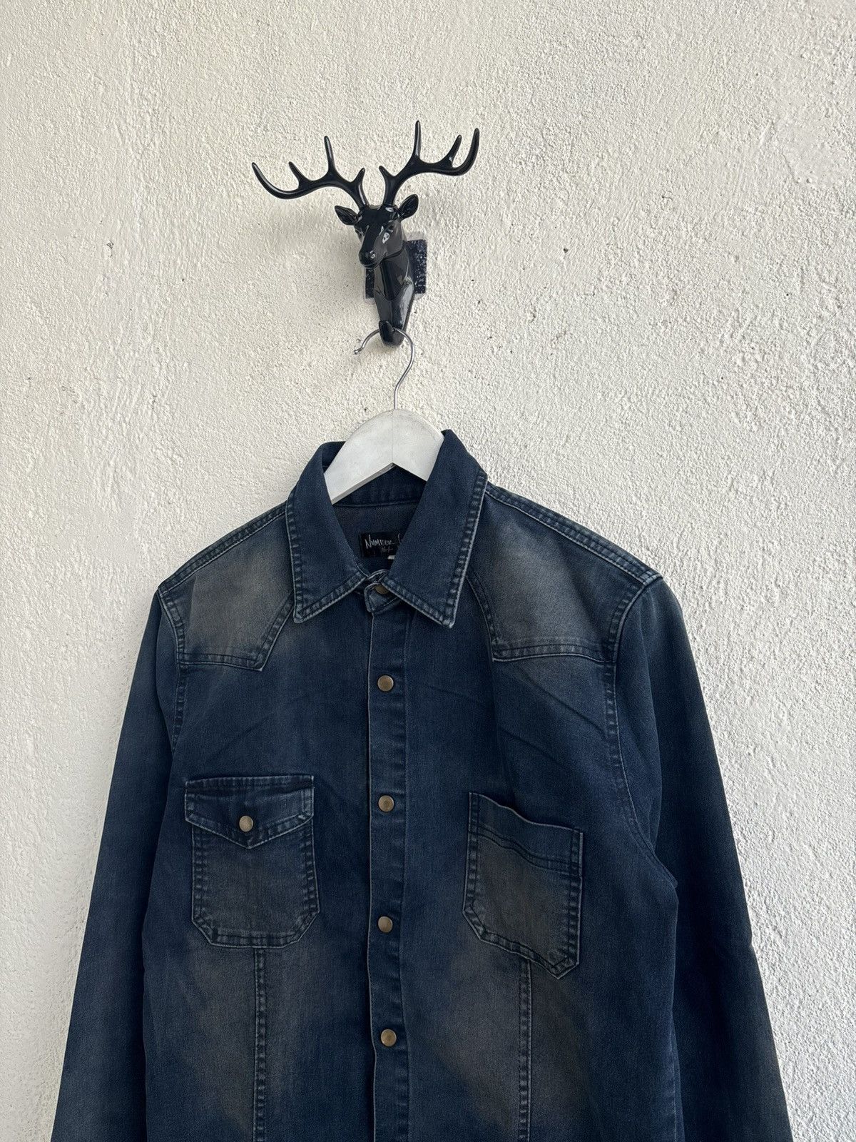 Number (N)ine 2000s Numbernine Wash denim shirt Size US M / EU 48-50 / 2 - 4 Thumbnail