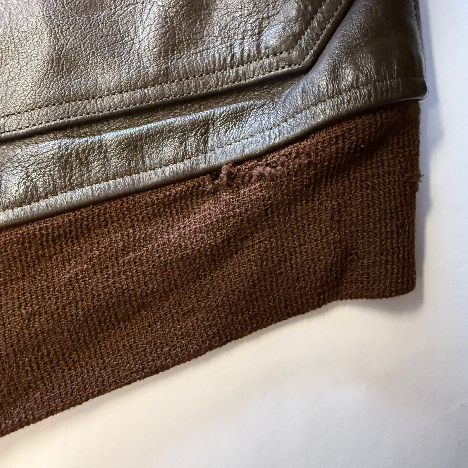 Other Jacket Flyer Leather Brill Bros Inc. Brown/Brown Size 40 Size US XXS / EU 40 - 4 Thumbnail