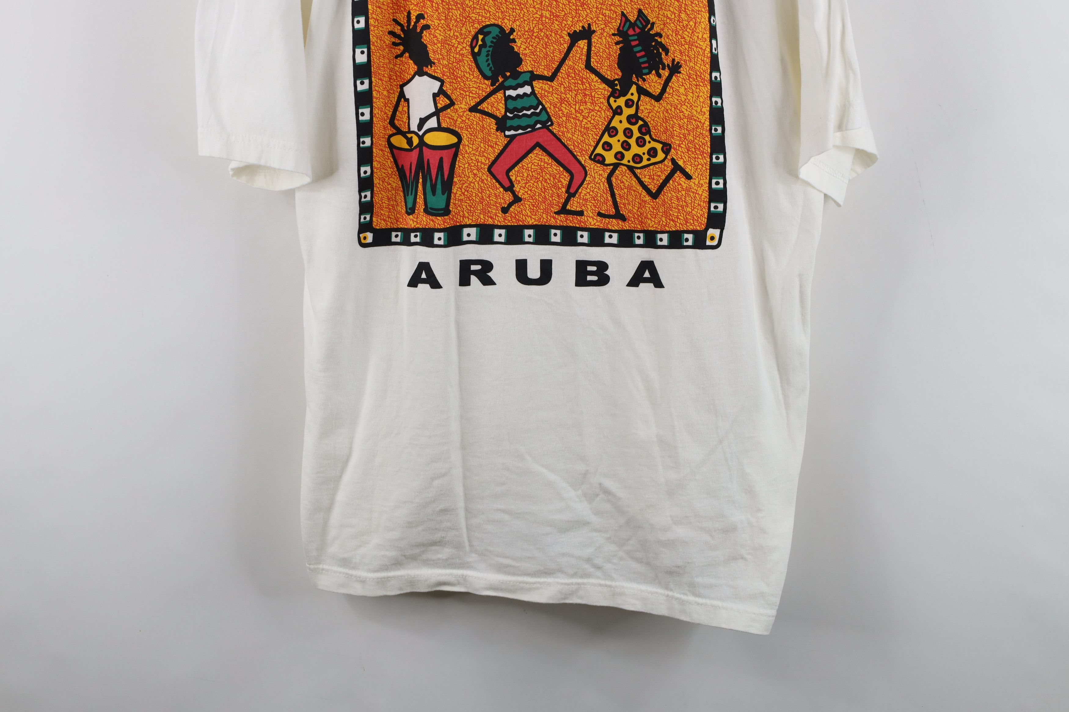 Vintage Vintage 90s Streetwear Caribbean Aruba Rastaman T-Shirt Size US XXL / EU 58 / 5 - 3 Thumbnail