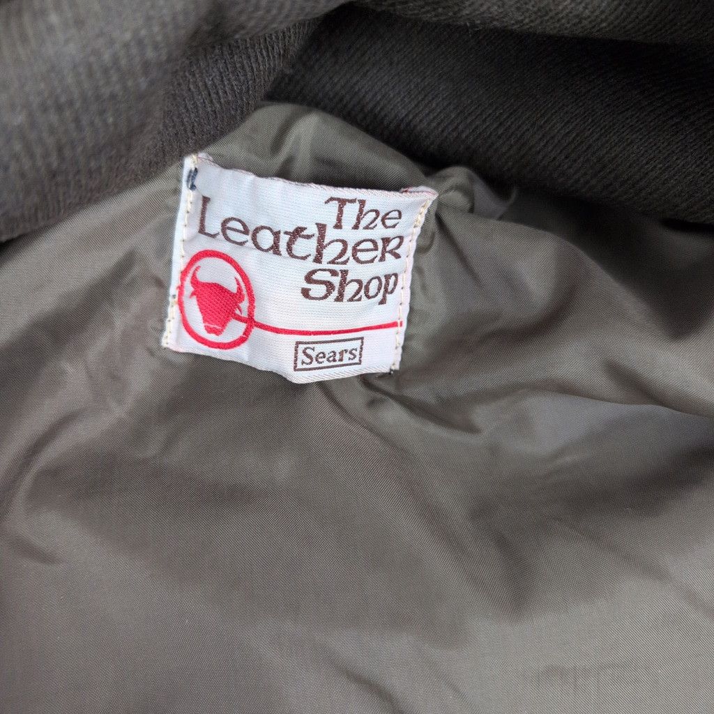 Sears Men's Vintage Brown Leather Insulated Jacket, 44 Size US L / EU 52-54 / 3 - 3 Thumbnail