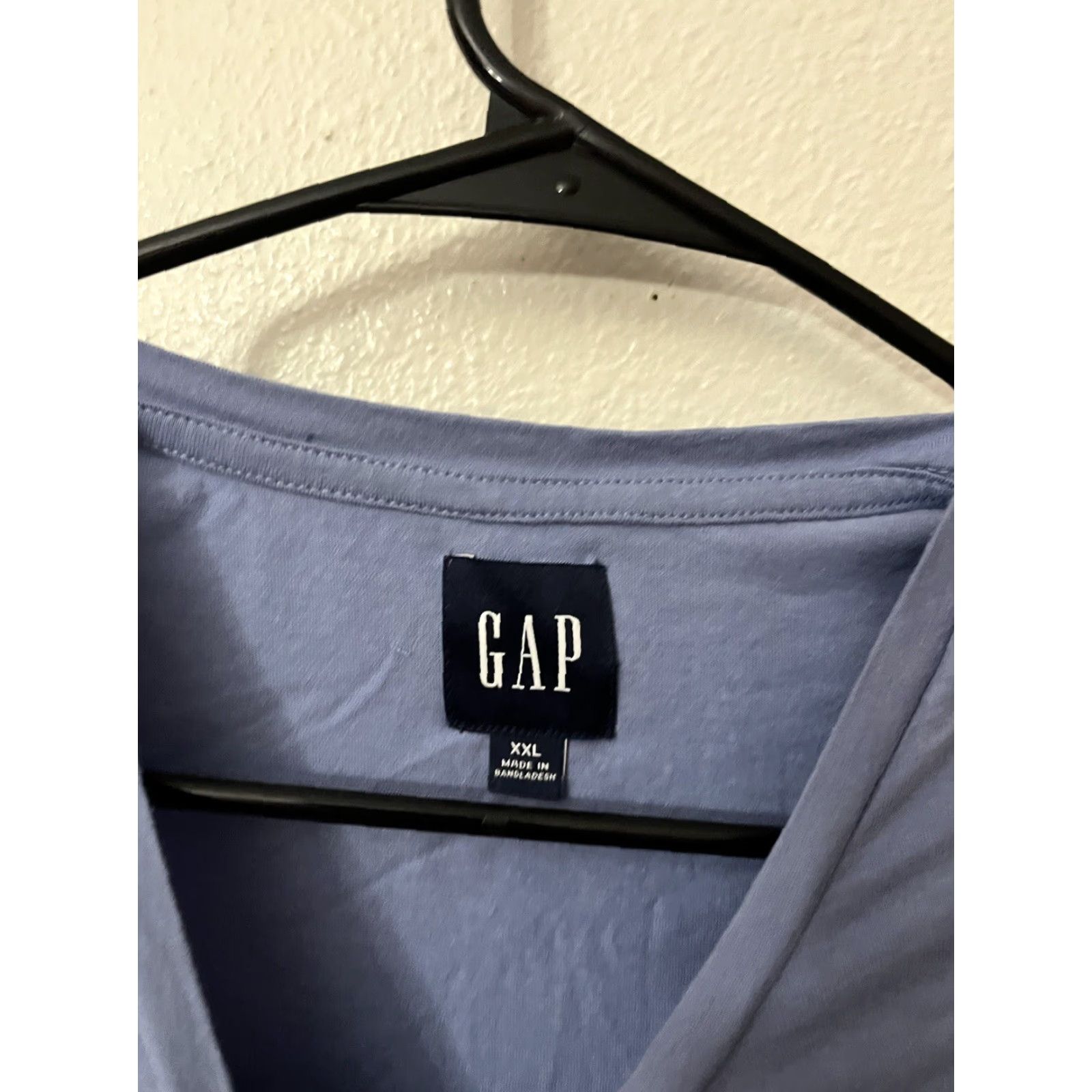 Gap Gap Shirt Women XXL Blue Solid Round Neck Long Sleeve Size XXL / US 16-18 / IT 52-54 - 3 Thumbnail