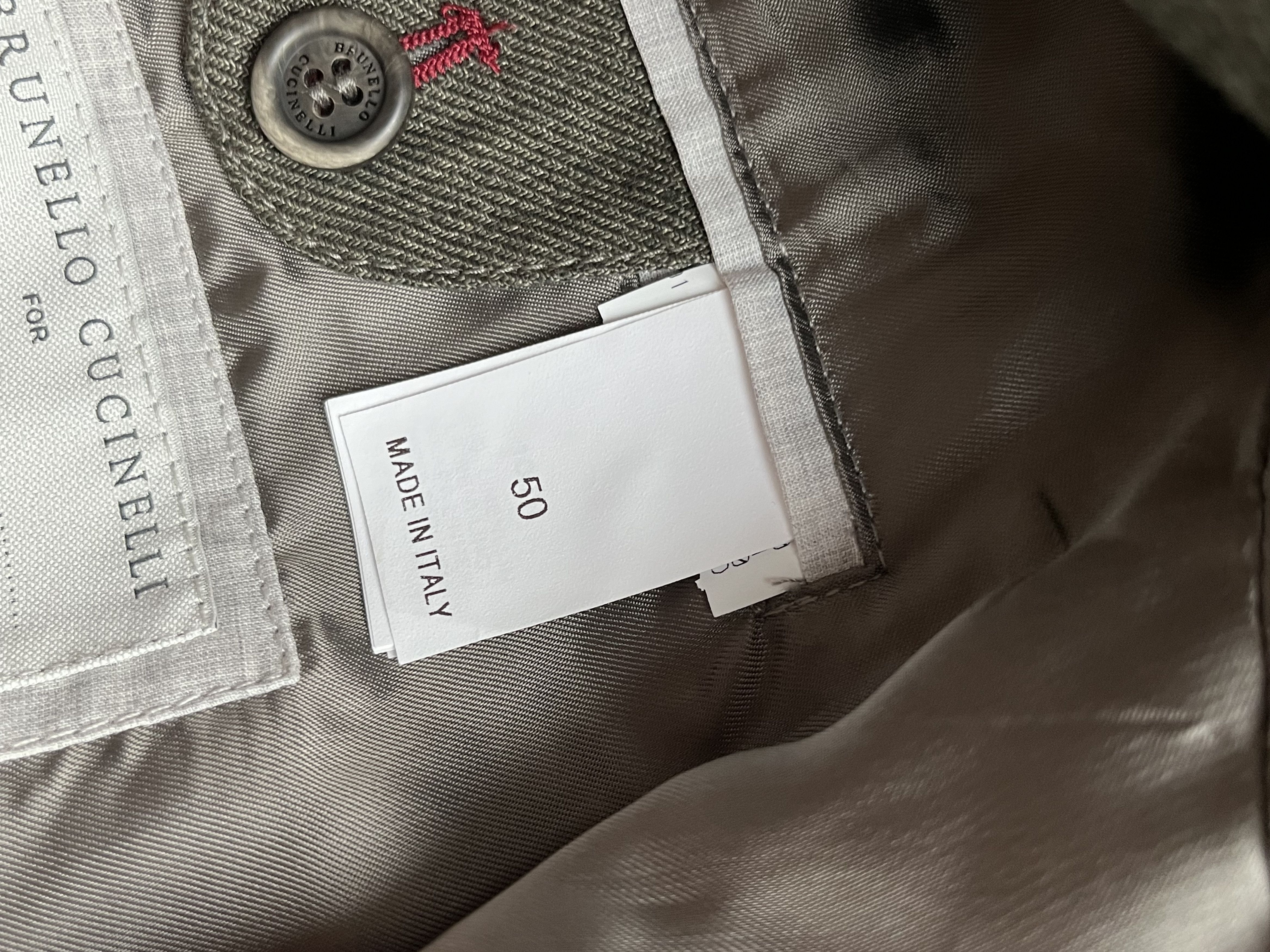 Brunello Cucinelli BRUNELLO CUCINELLI Olive Green Linen Safari Field Jacket Size US M / EU 48-50 / 2 - 9 Thumbnail