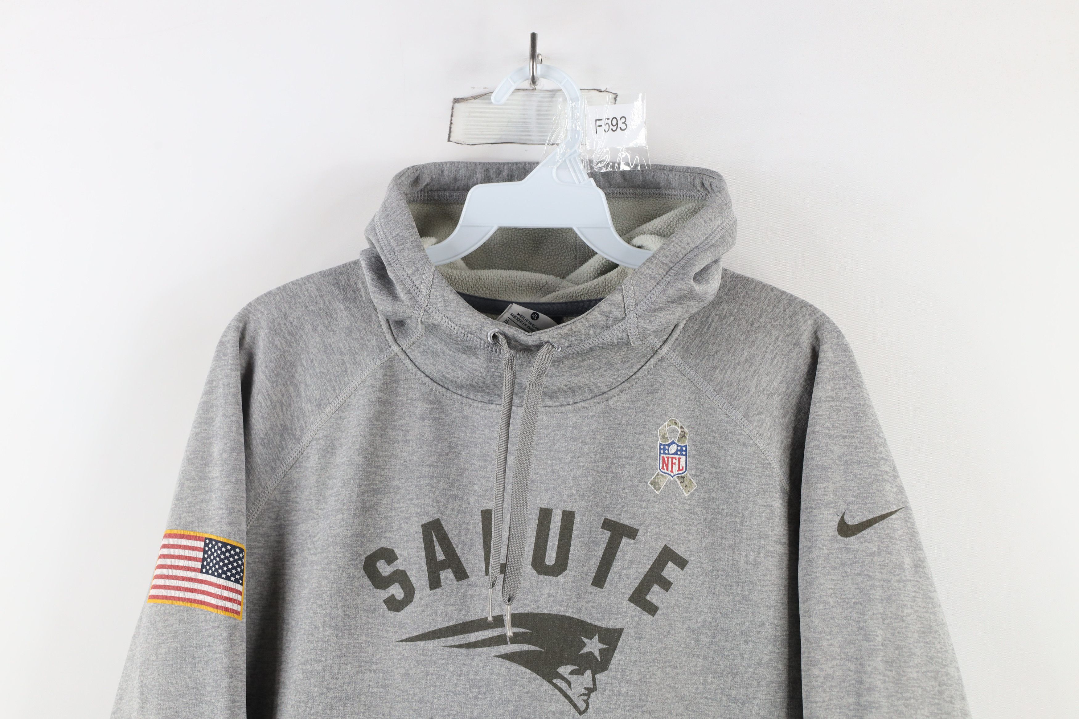Nike × Vintage Nike Service New England Patriots Football Hoodie Sweatshirt Size XL / US 12-14 / IT 48-50 - 2 Thumbnail