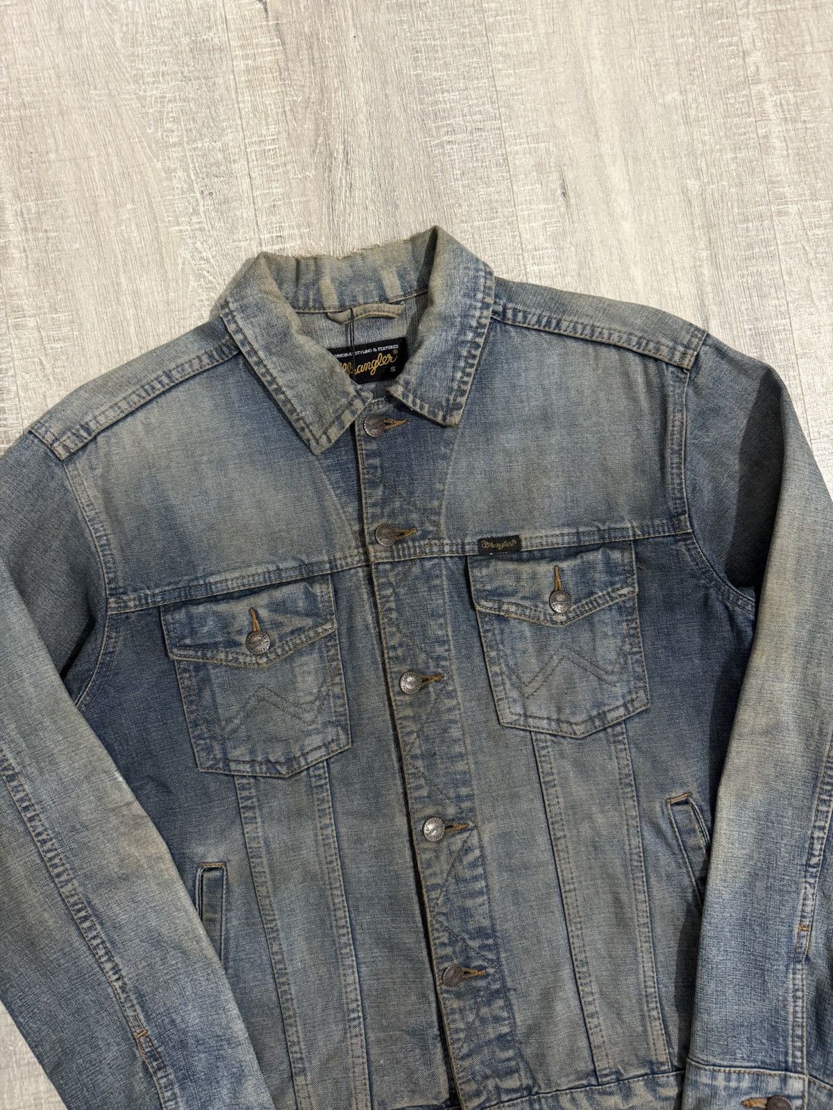 Vintage Vintage sun faded wrangler denim jacket Size US S / EU 44-46 / 1 - 2 Thumbnail