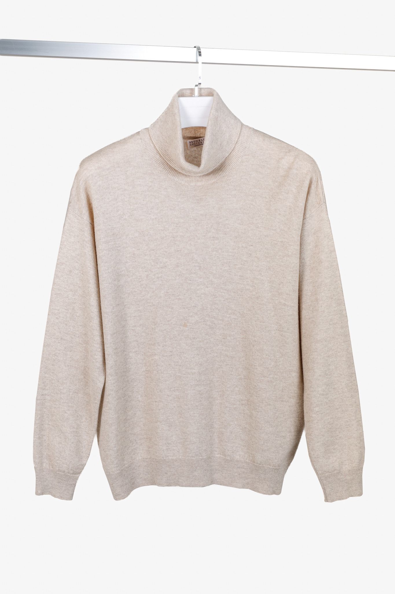 Brunello Cucinelli Brunello Cucinelli AW/20 Oyster Cashmere Turtleneck Sweater Size M / US 6-8 / IT 42-44 - 1 Thumbnail