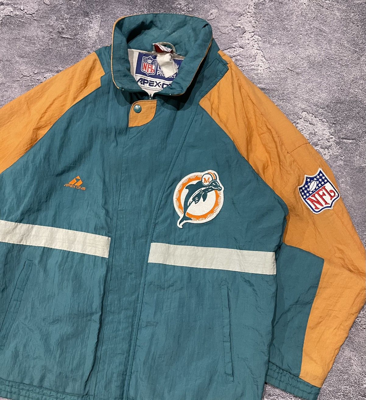 Apex One × NFL × Vintage Vintage 90s NFL Miami Dolphins Apex One Retro Jacket Rare Size US XL / EU 56 / 4 - 5 Thumbnail