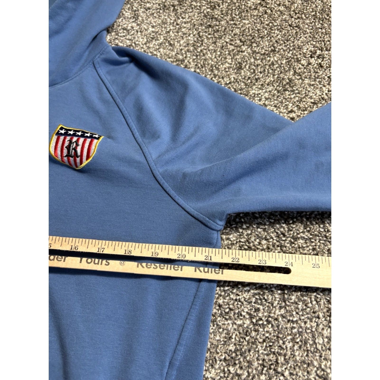 Lululemon Lululemon City Sweat Hoodie Mens Medium Sweatshirt LM3AUPS American Patch Hoodie pullover City pattern solid black? blue? (Original color: Blue) Size US M / EU 48-50 / 2 - 5 Thumbnail