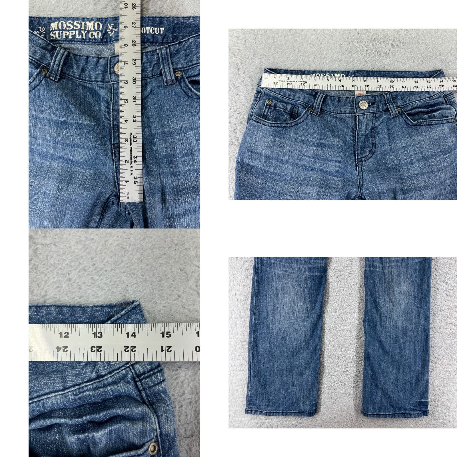 Mossimo Mossimo Jeans Womens 7 Blue Denim Boot Cut Cotton Blend Low Rise Size 28" / US 6 / IT 42 - 9 Thumbnail